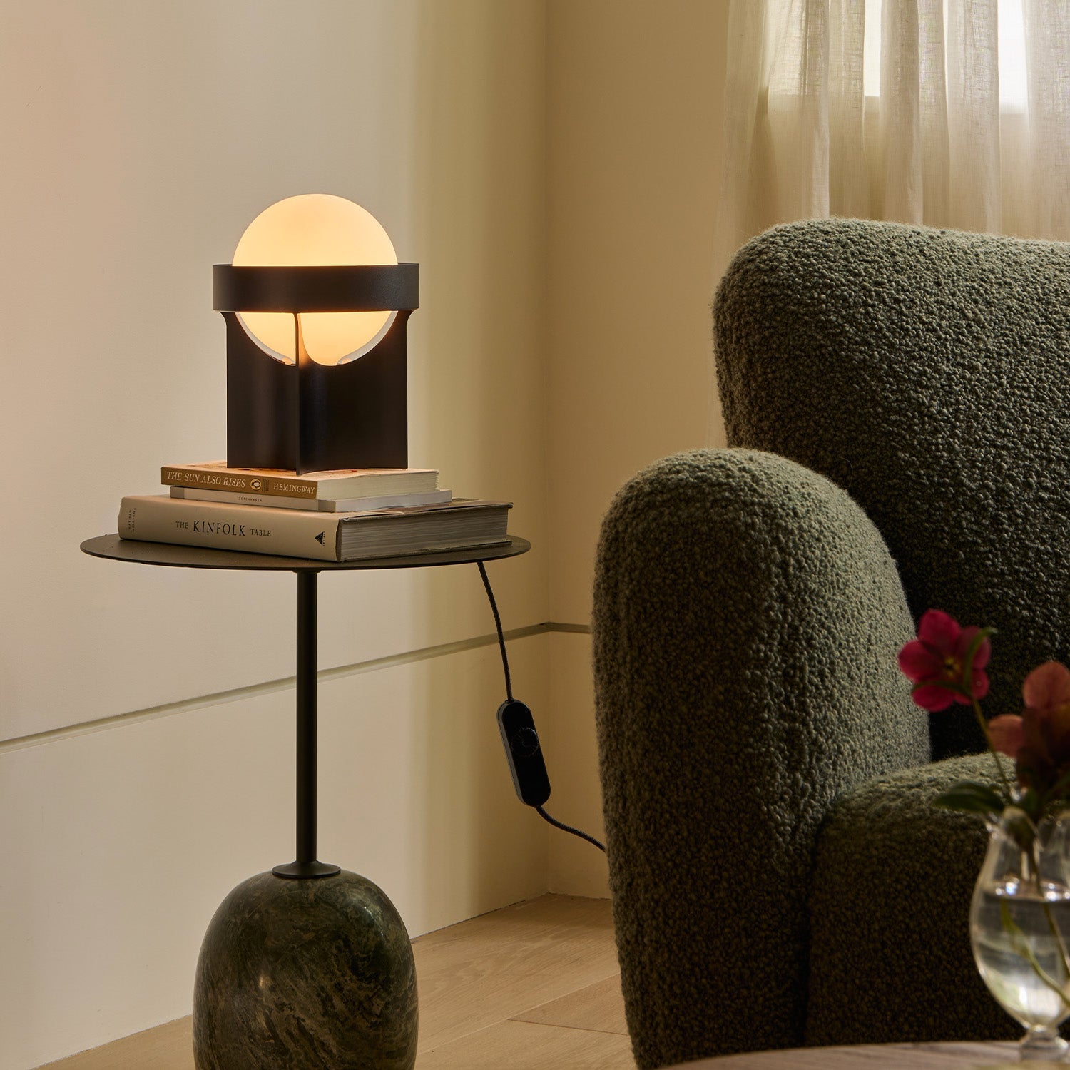 Loop Table Lamp with Sphere IV