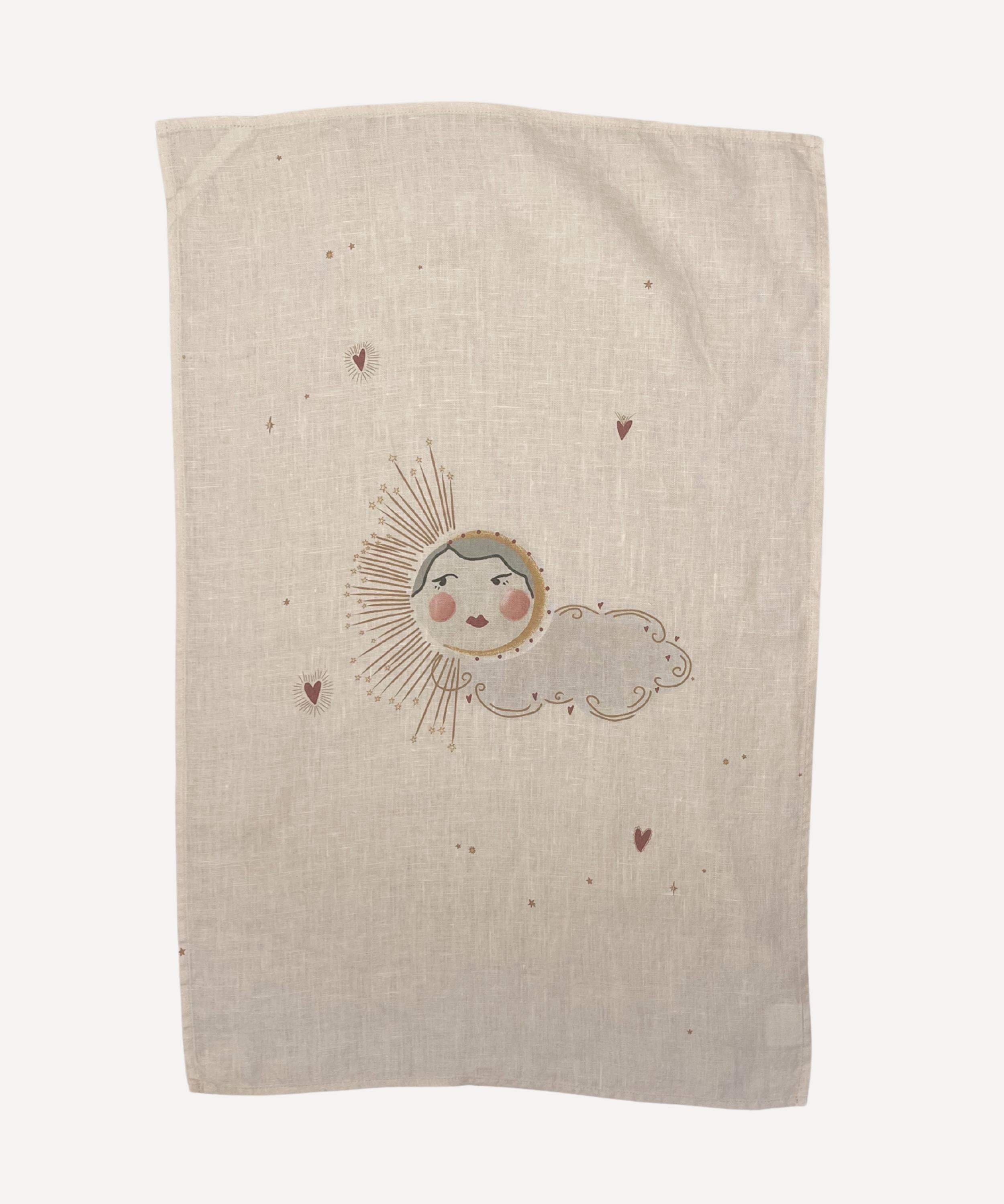 Linen Tea Towel Love Sun