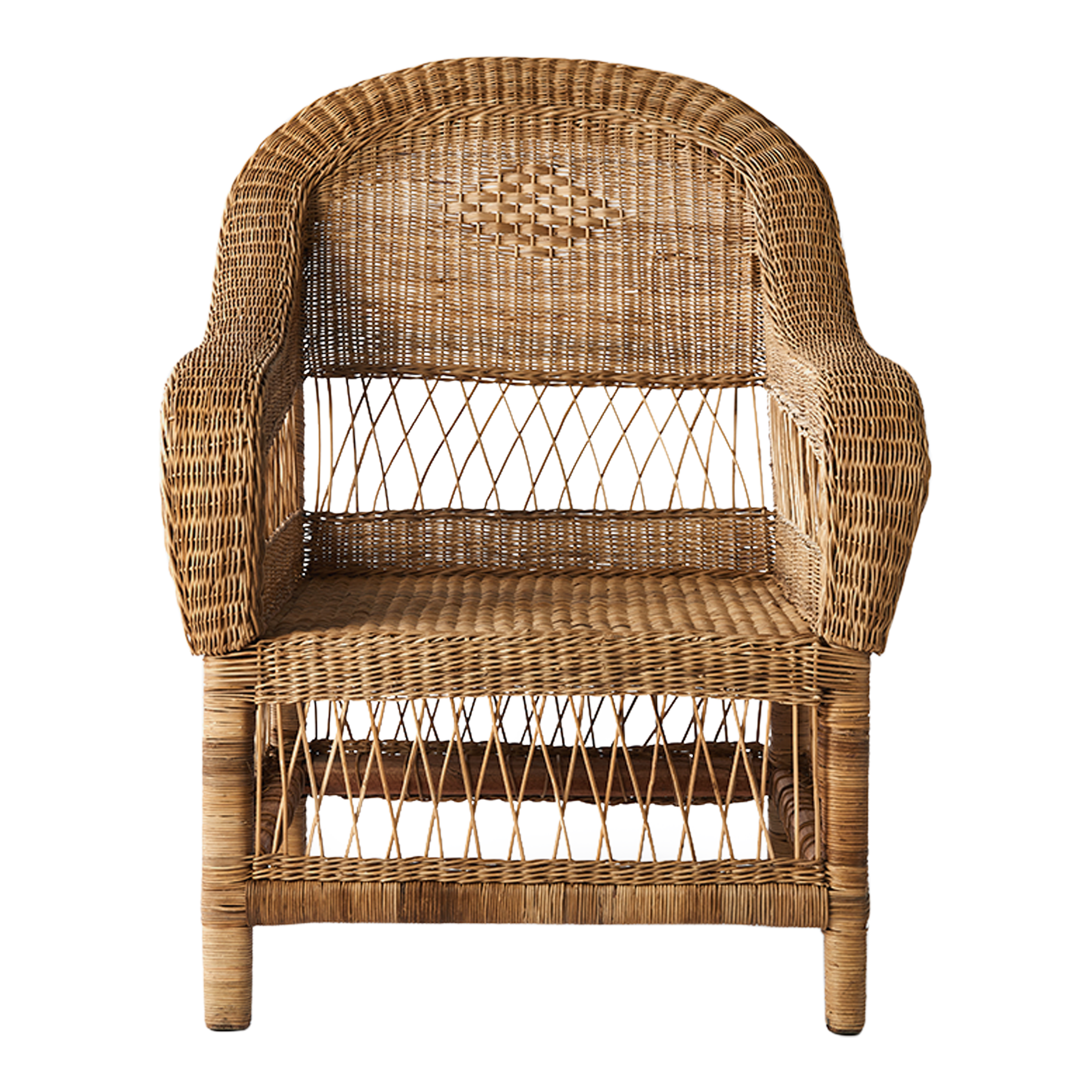 Classic Open Weave Single Seater in Natural