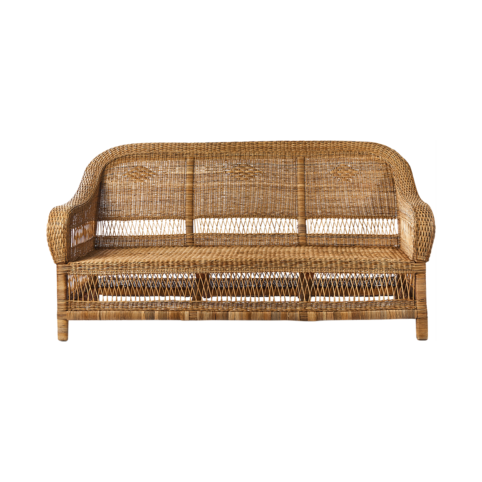 Classic Open Weave 3 Seater in Natural