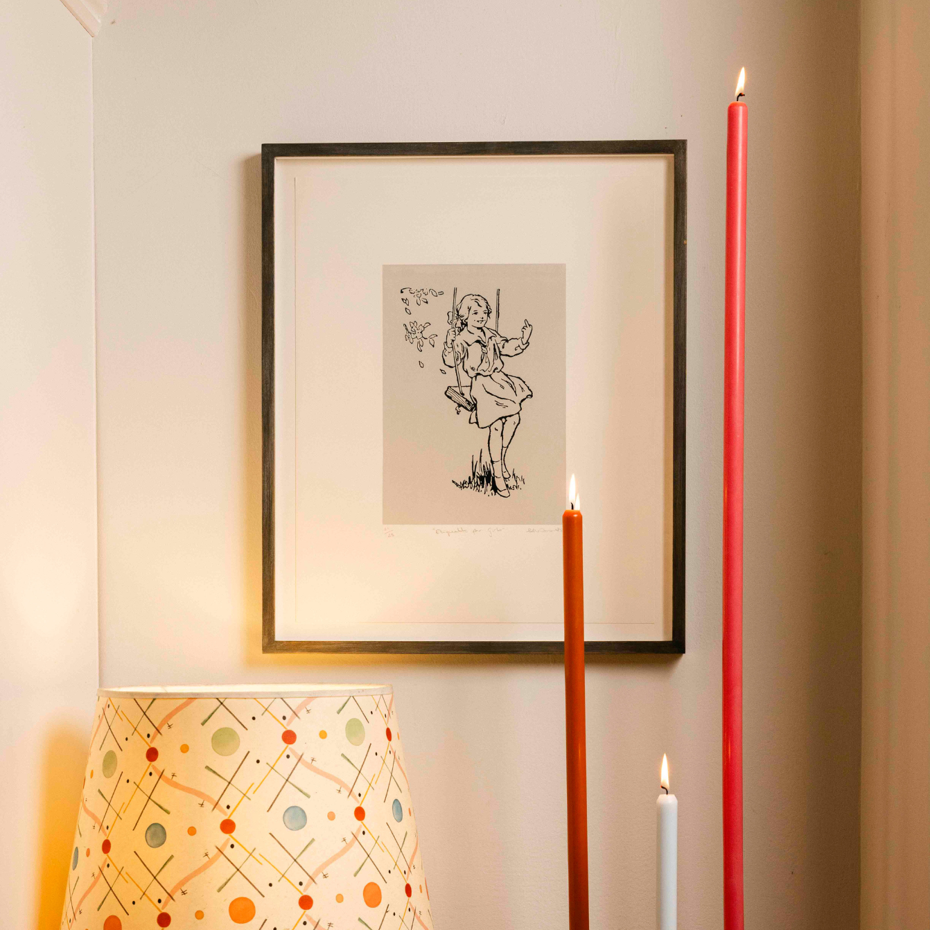 Rhubarb Tapered Candle Pair