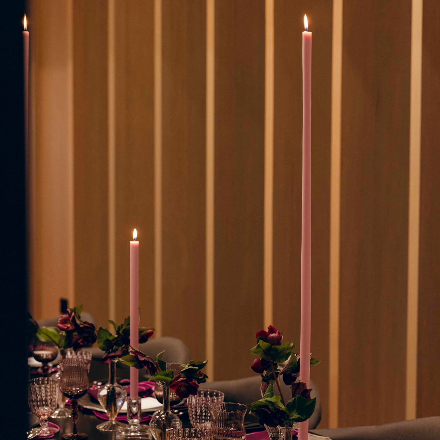 Dusty Lilac Tapered Candle Pair