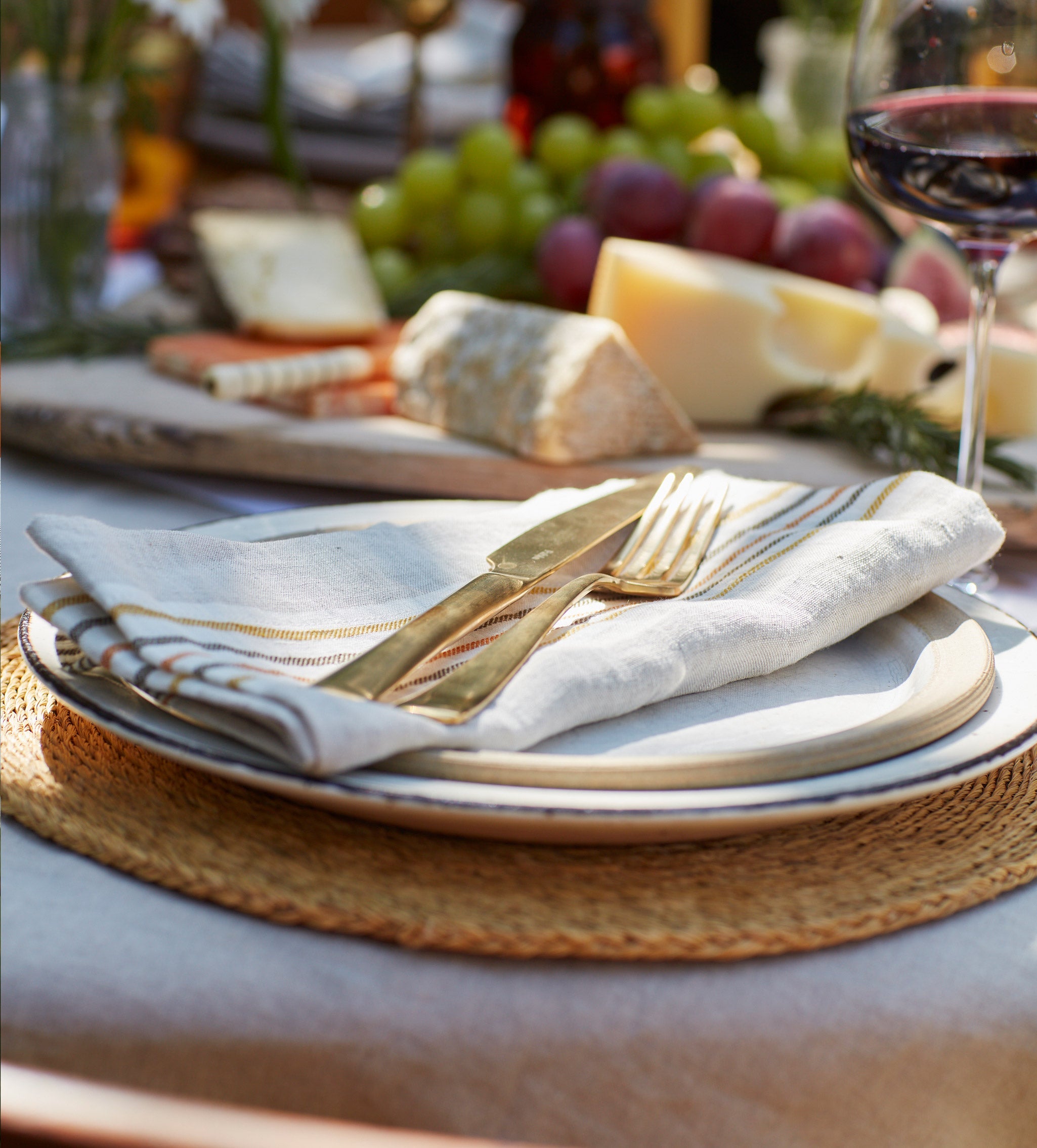 Sophie Stripe 100% Linen Napkins - Set of 4