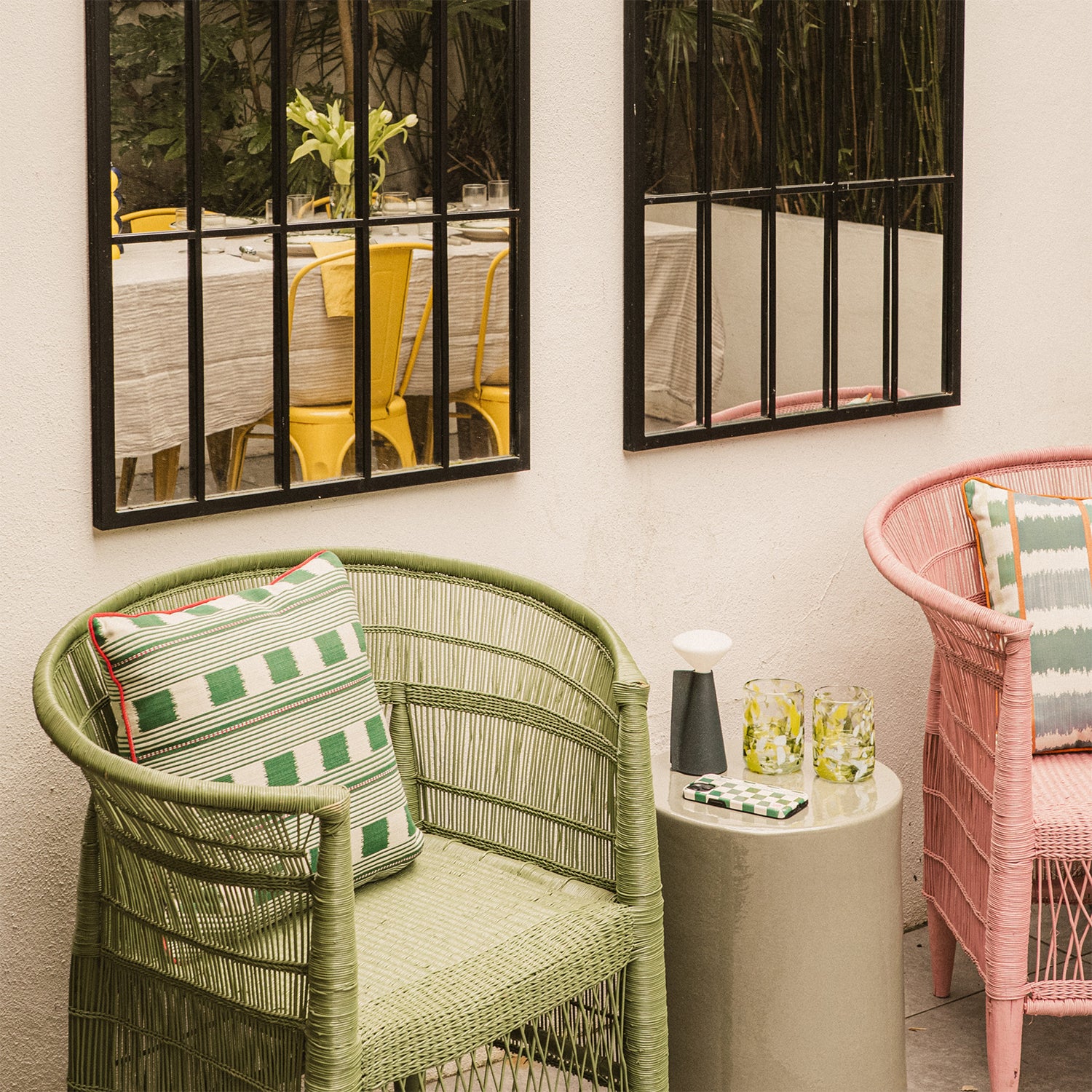 Malawi Rattan Chair | Green