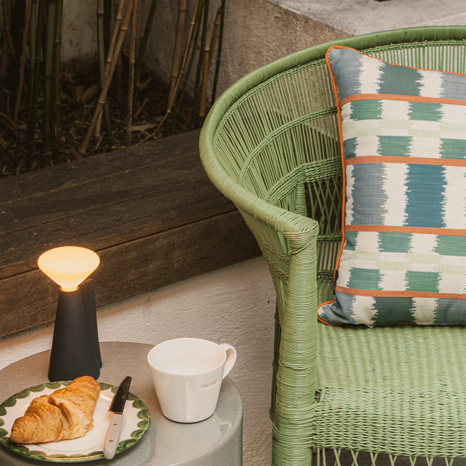 Malawi Rattan Chair | Green