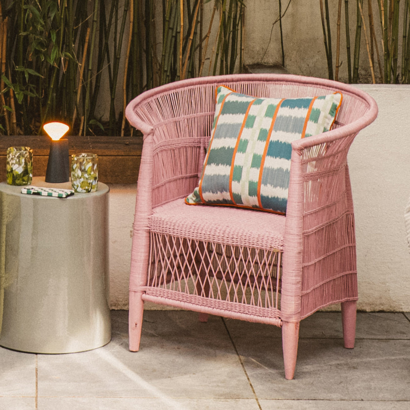 Malawi Rattan Chair | Pink