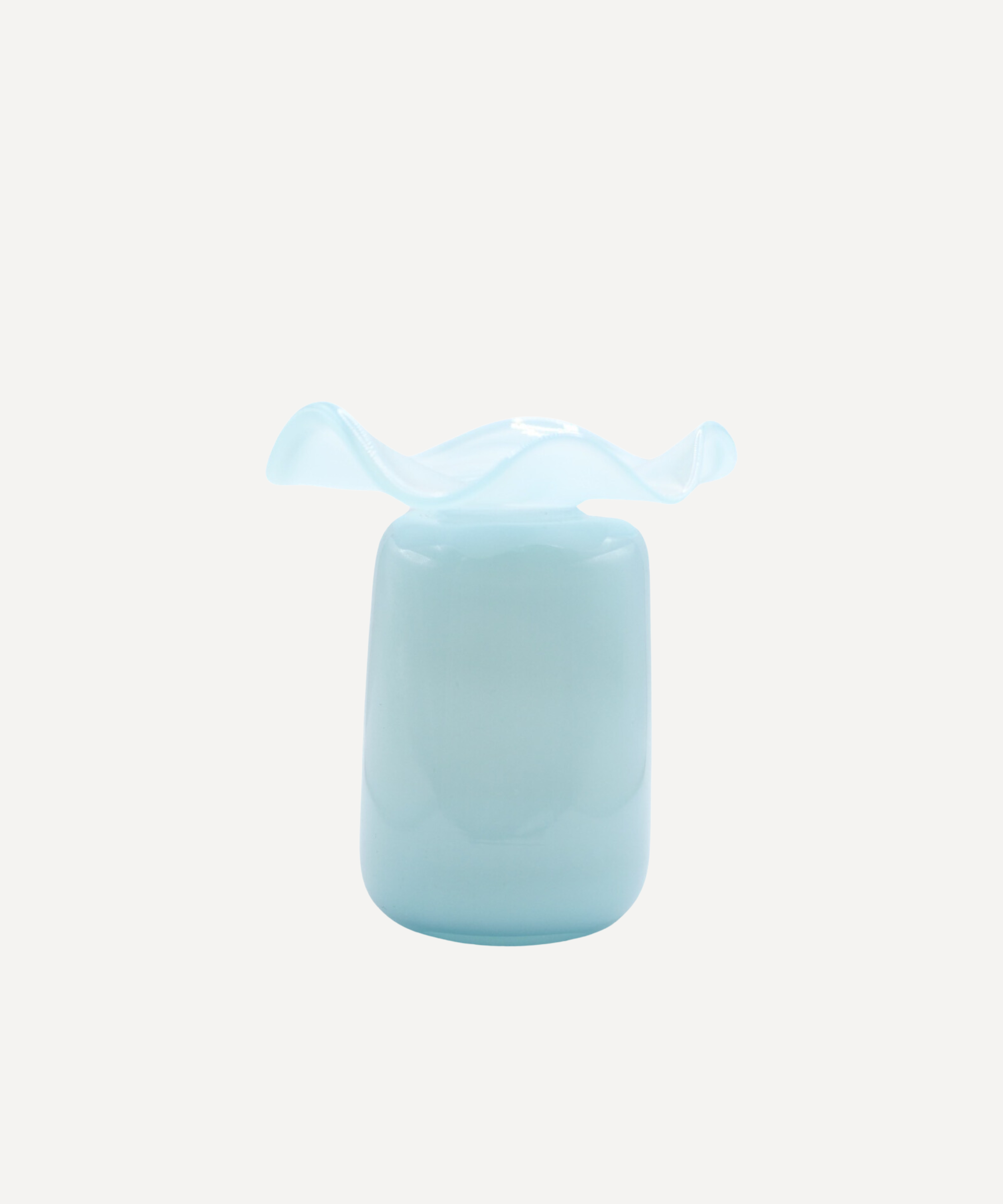 Marla Primrose Medium Handmade Glass Ruffle Bud Vase – Blue