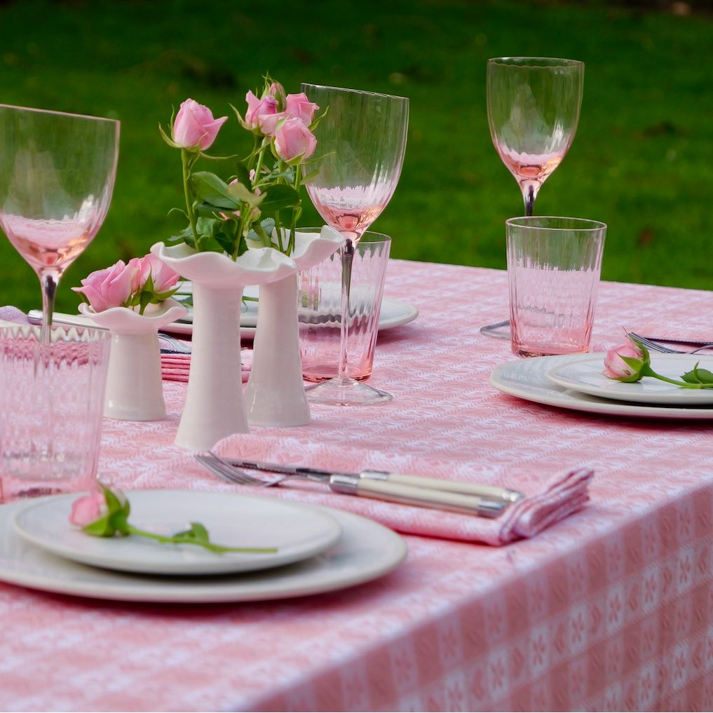 Pink Alpine Chalet Cotton Gingham Napkin | Set of 4