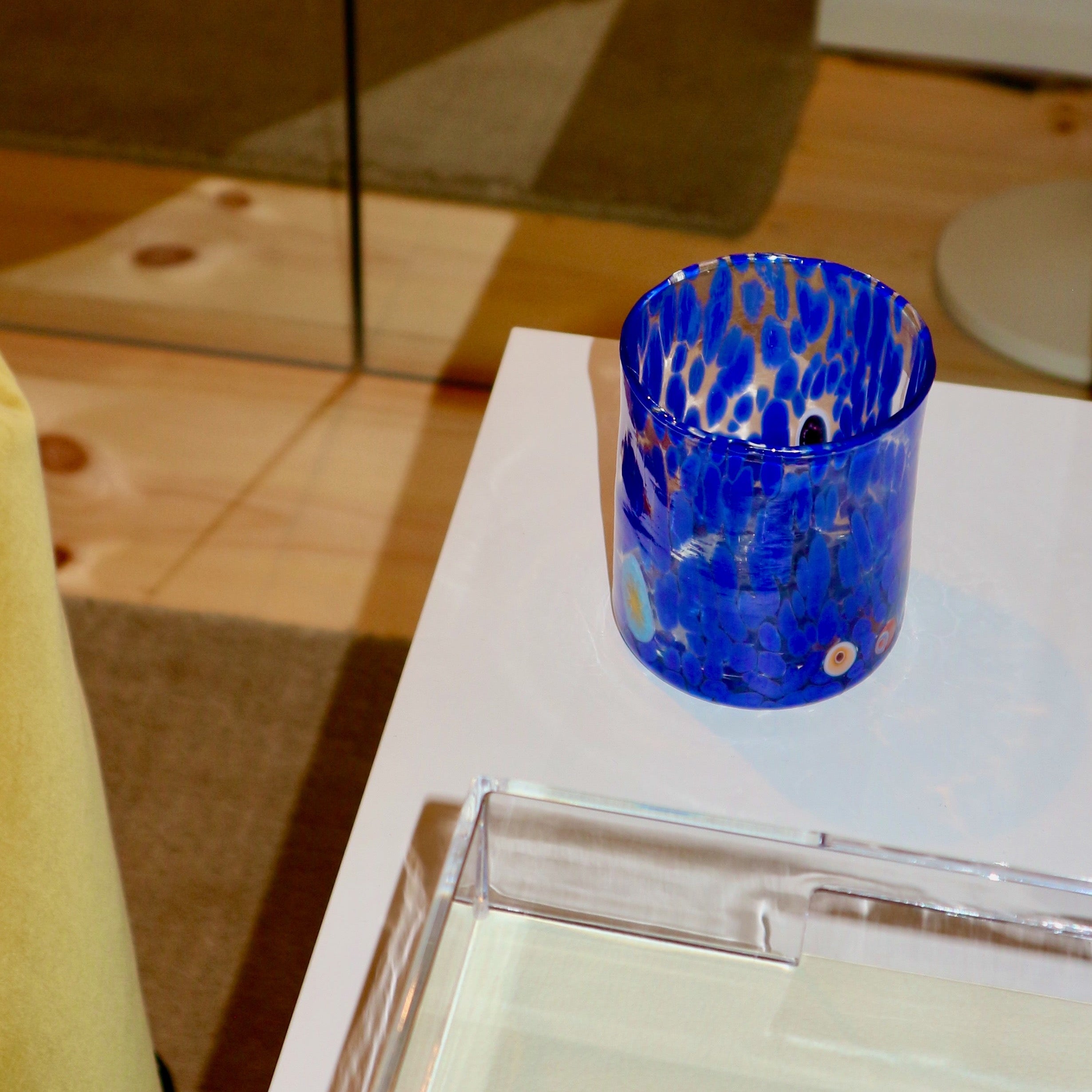 Blue Handblown Murano Glass Tumbler