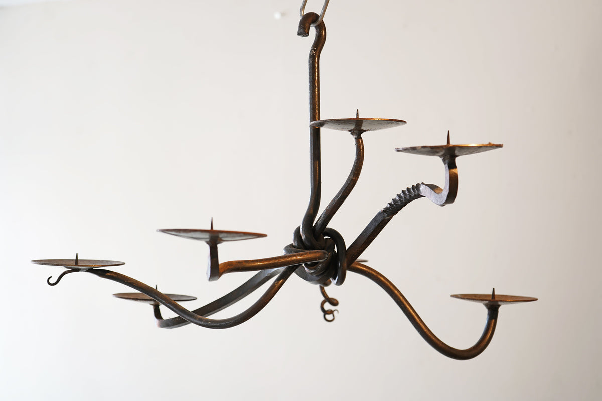 Forged Metal Knot Candelabra