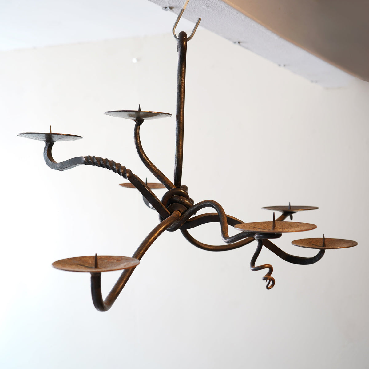 Forged Metal Knot Candelabra