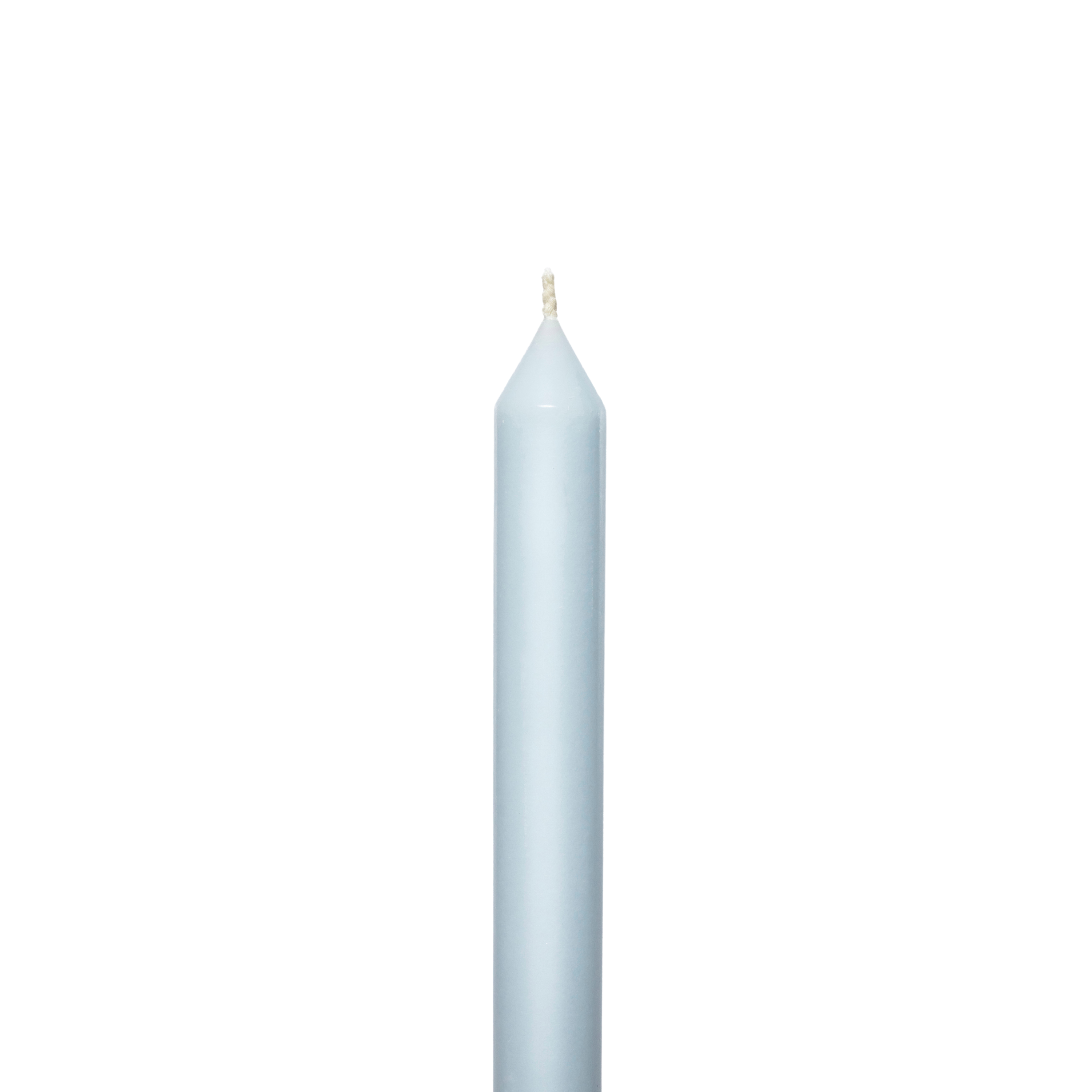 Milky Blue Tapered Candle Pair