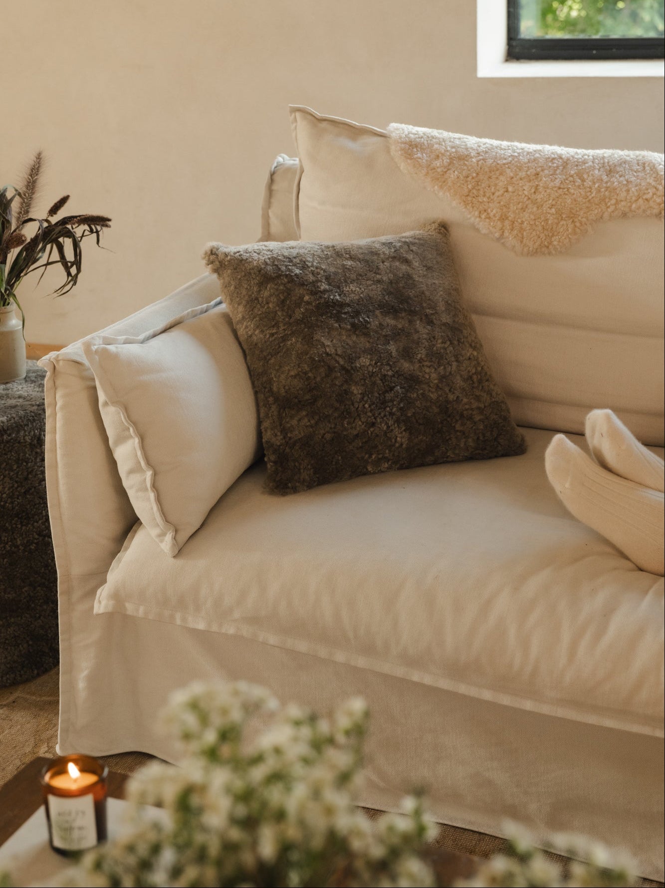 Shearling Cushion | Mist