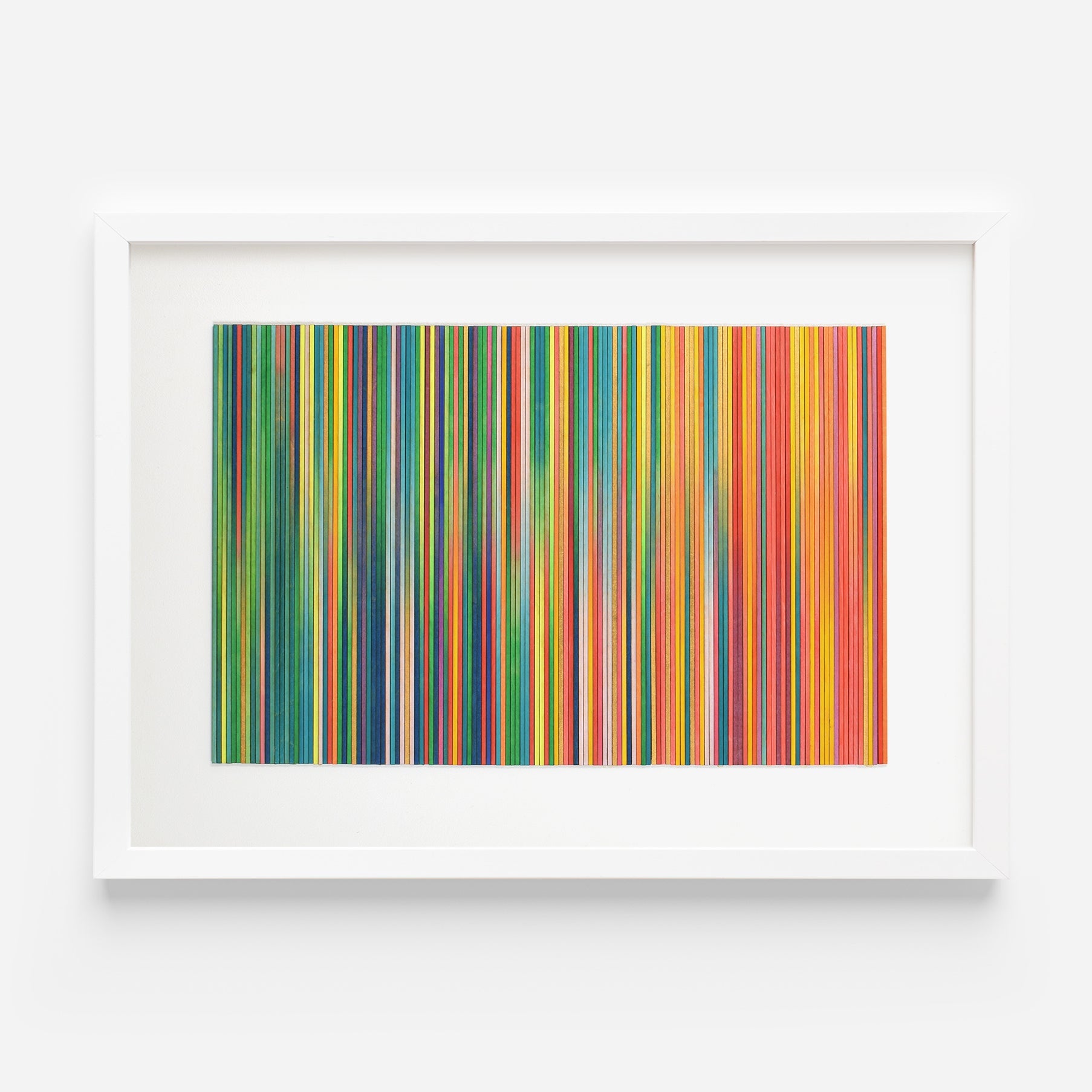 Irregular Narrow Stripe Colour Study Painting, Landscape