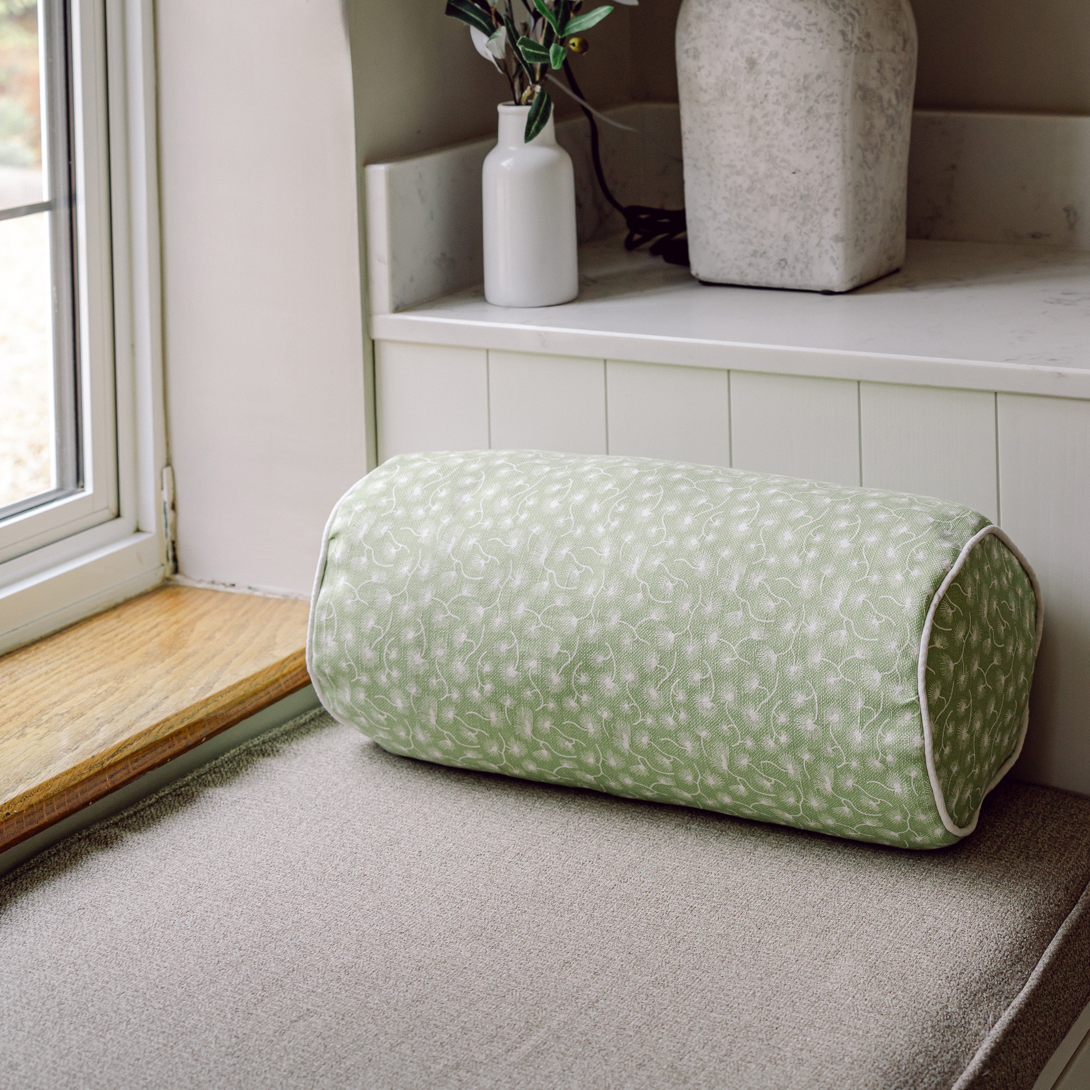 Moss Pine Bolster Cushion