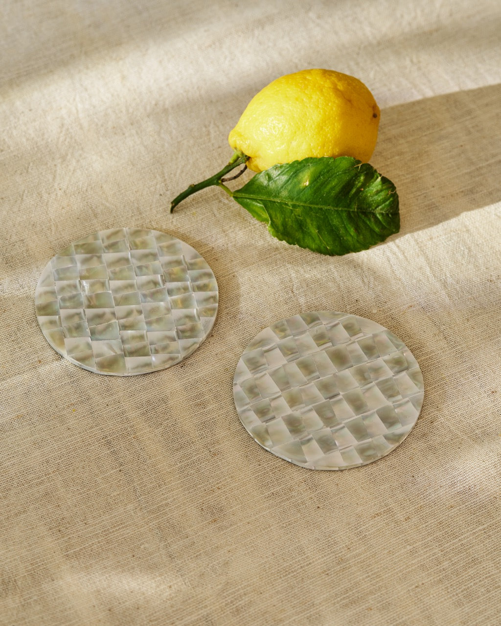 Kala Mother-of-Pearl Coasters (pair)