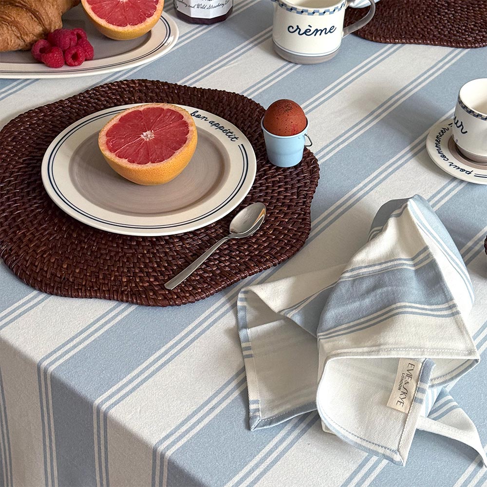 Murano Stripe Cotton Napkin - Azzure Drift - Set of 4
