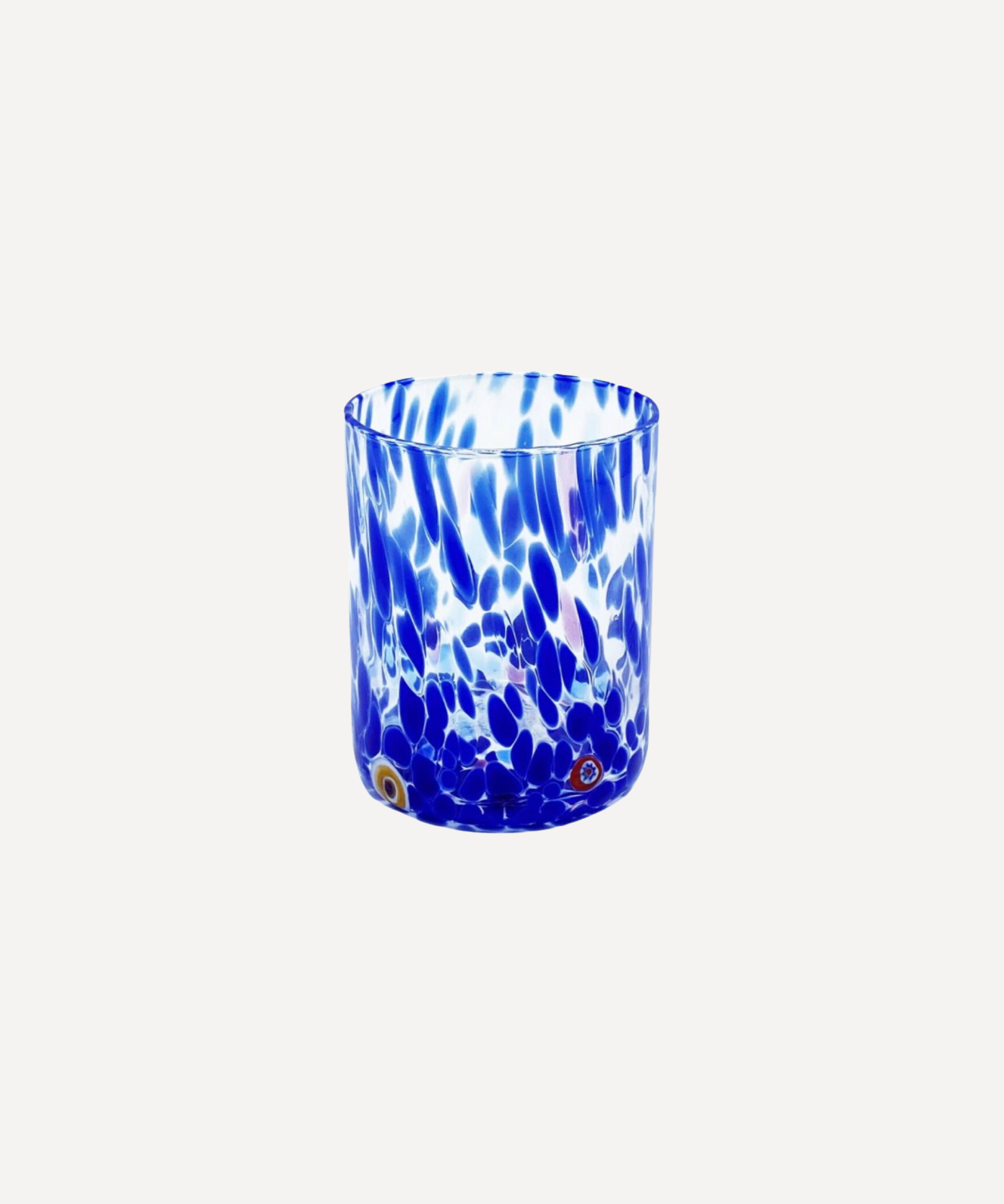 Marla Primrose Blue Murano Glass Tumbler – Handblown Venetian Glassware