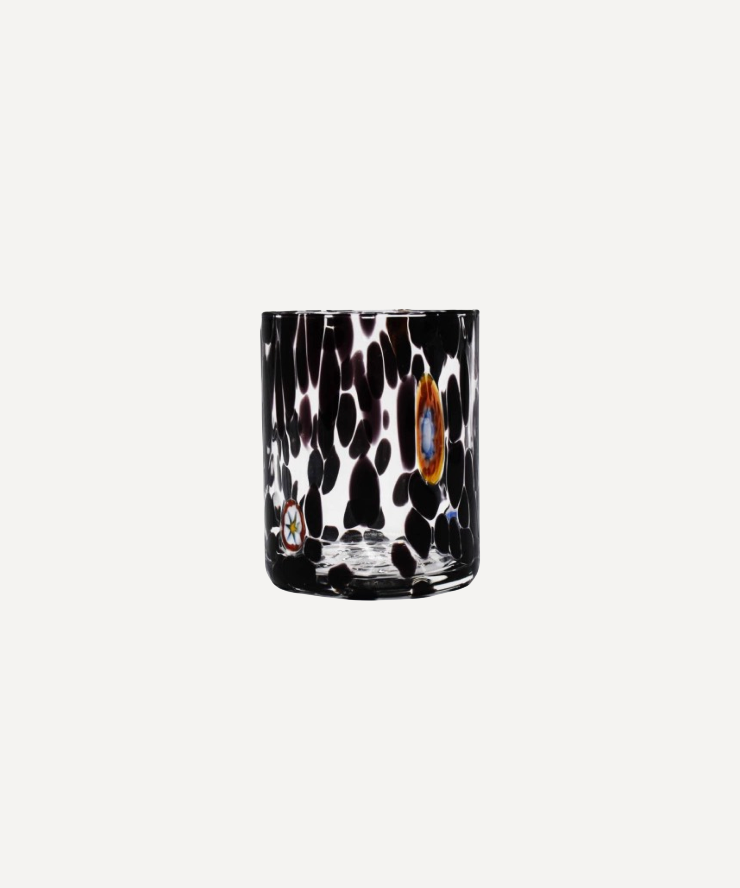 Marla Primrose Brown Tortoiseshell Murano Glass Tumbler – Handblown Venetian Glassware