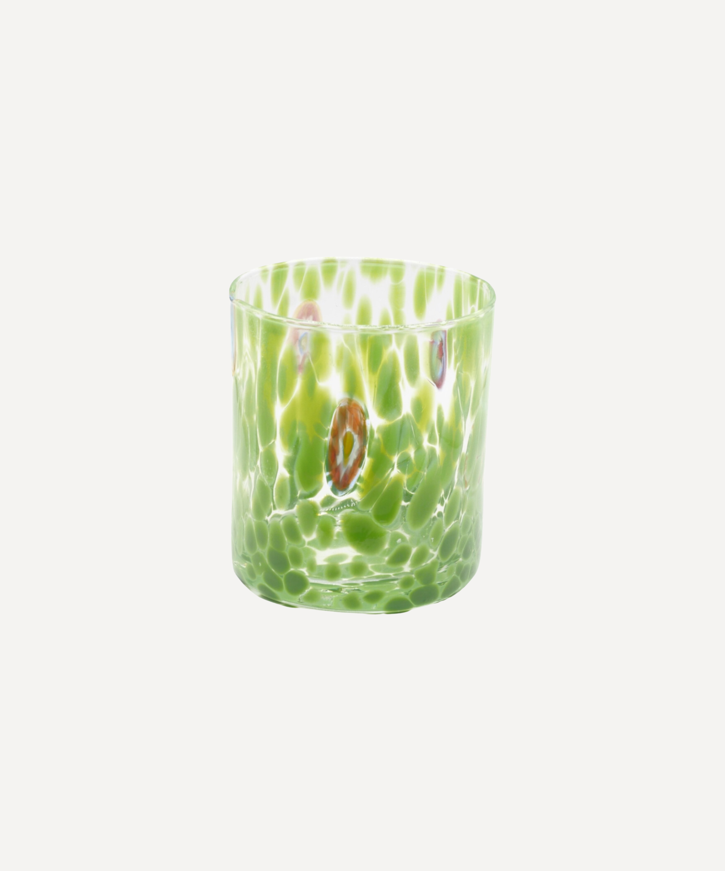 Marla Primrose Green Murano Glass Tumbler – Handblown Venetian Glassware