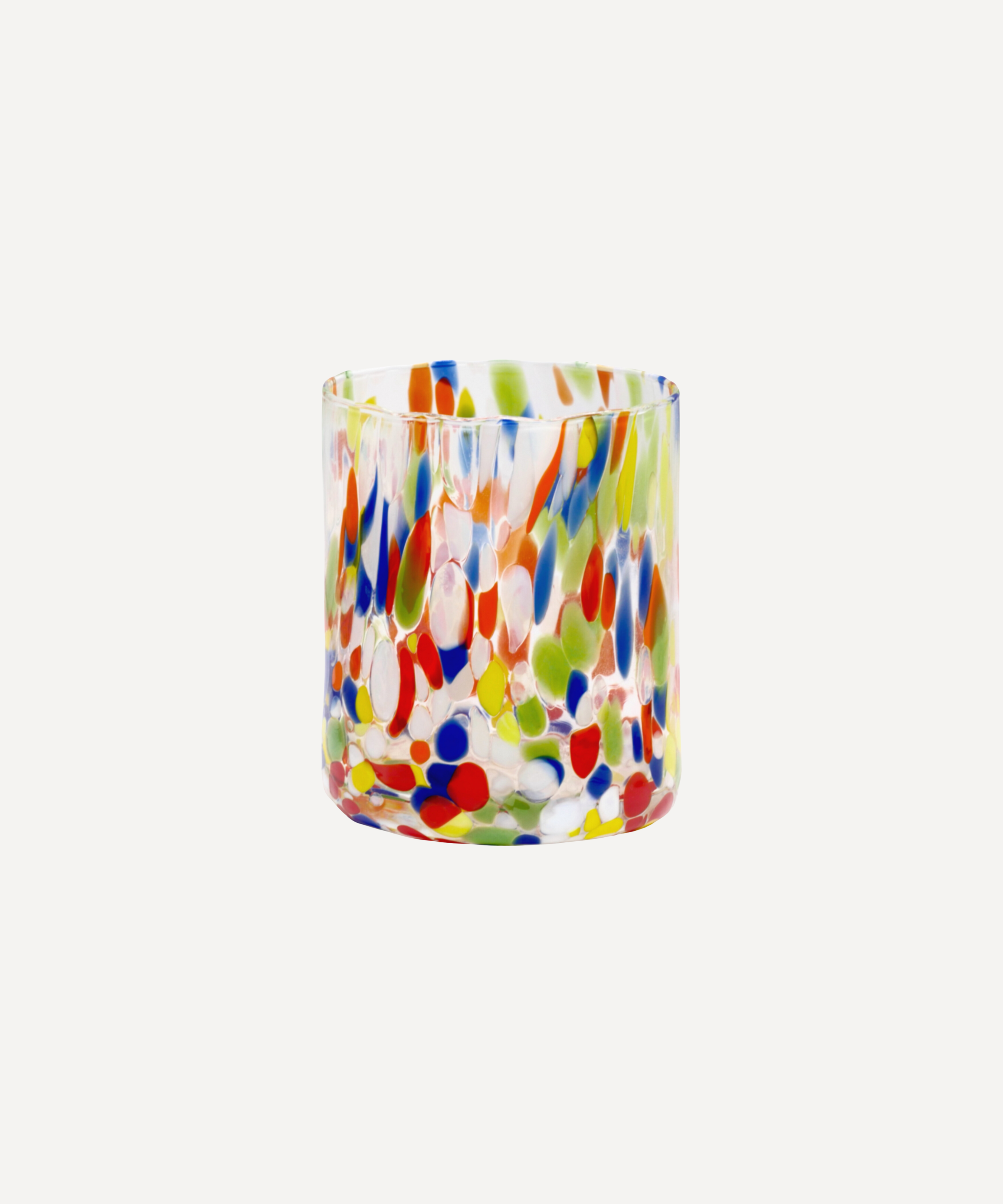Marla Primrose Multicolour Murano Glass Tumbler – Handblown Venetian Glassware