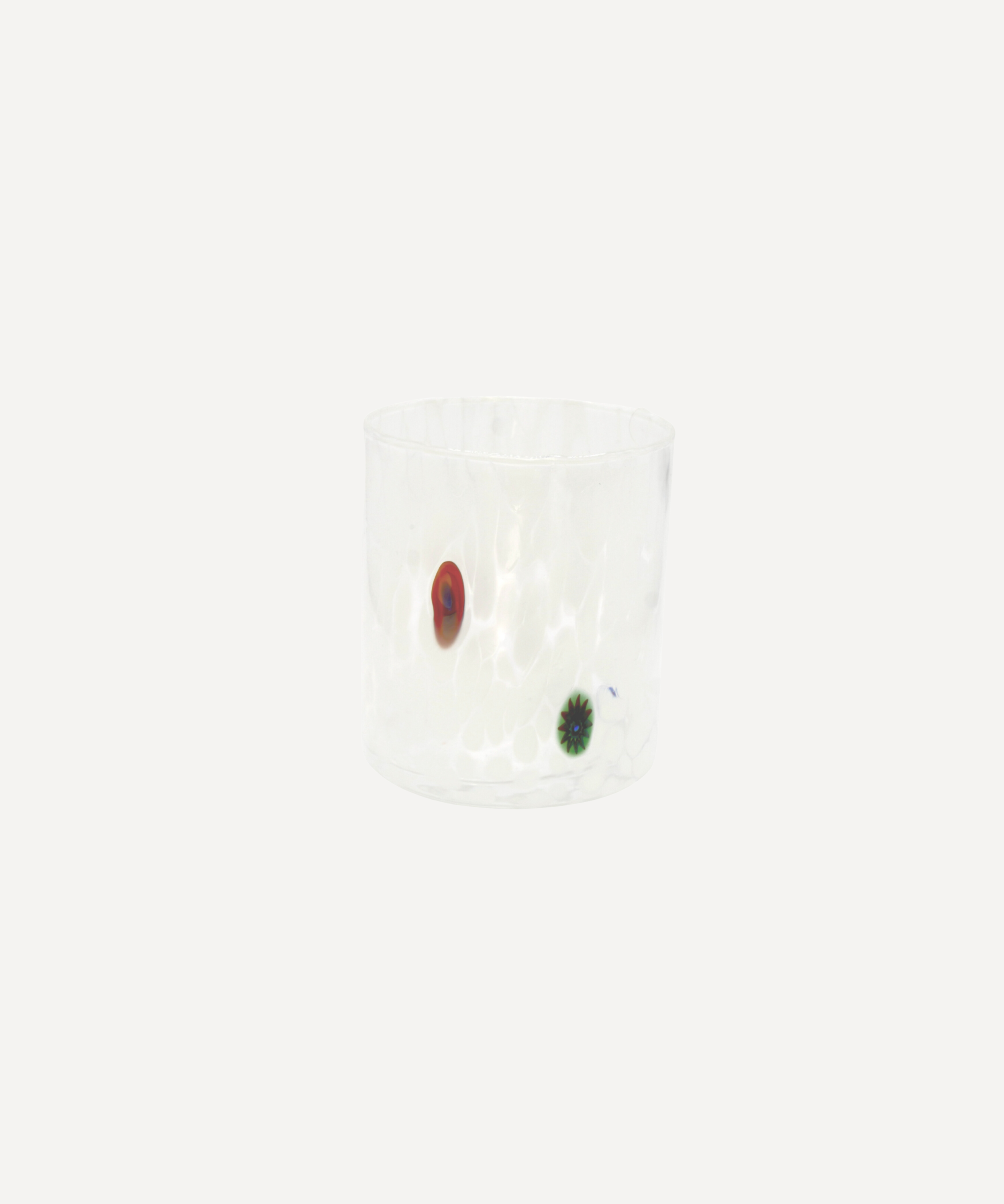 White Murano Glass Tumbler – Handblown Venetian Glassware