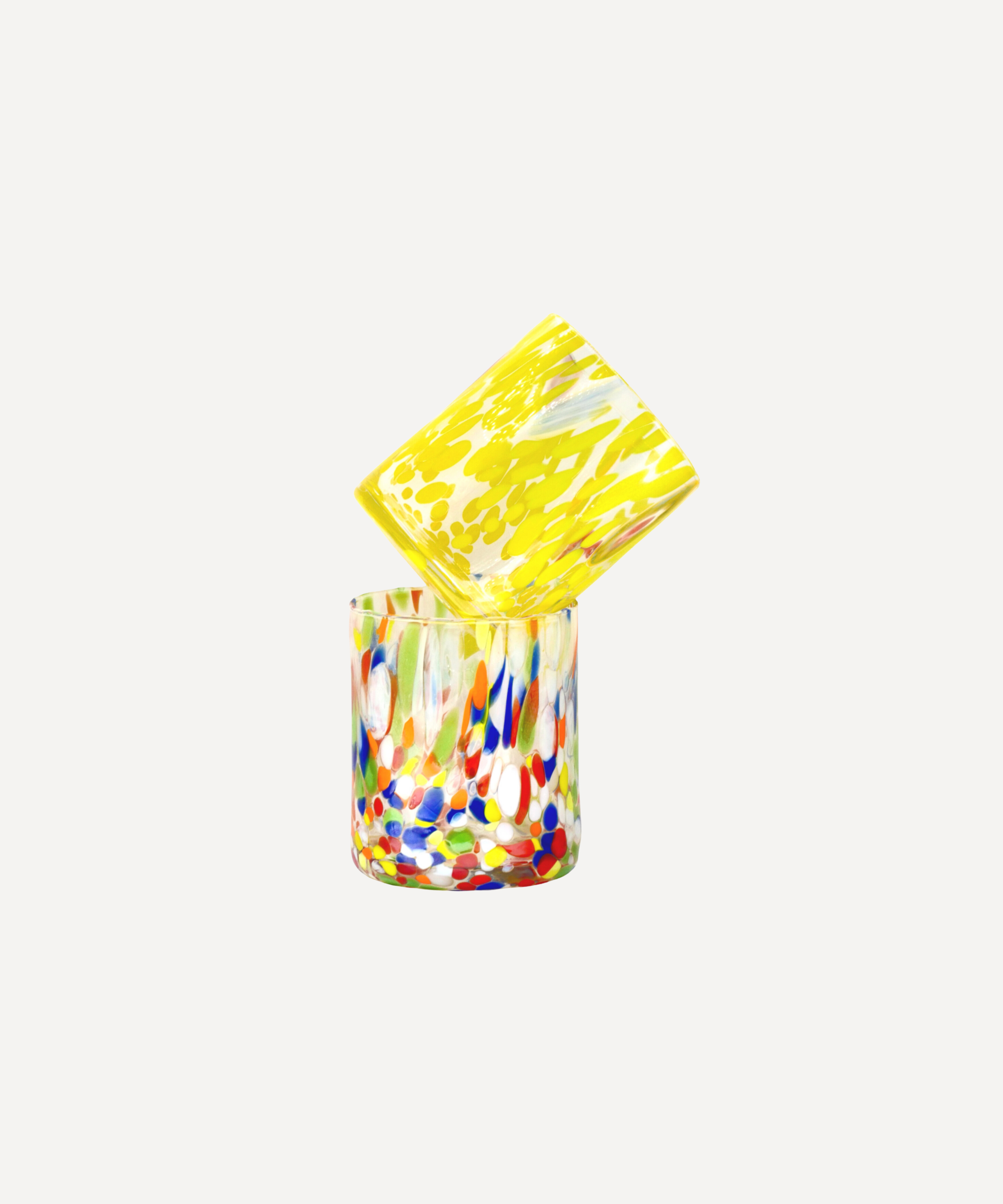 Marla Primrose Yellow Murano Glass Tumbler – Handblown Venetian Glassware