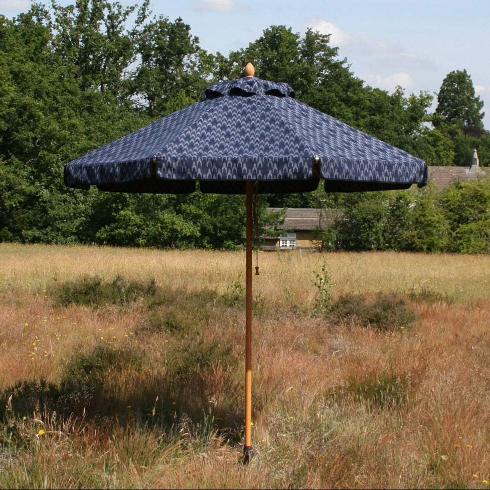 Navy Blue Cowley Parasol With Valance
