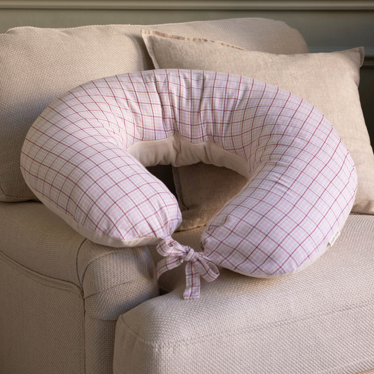 Nursing Pillow - Pink Check