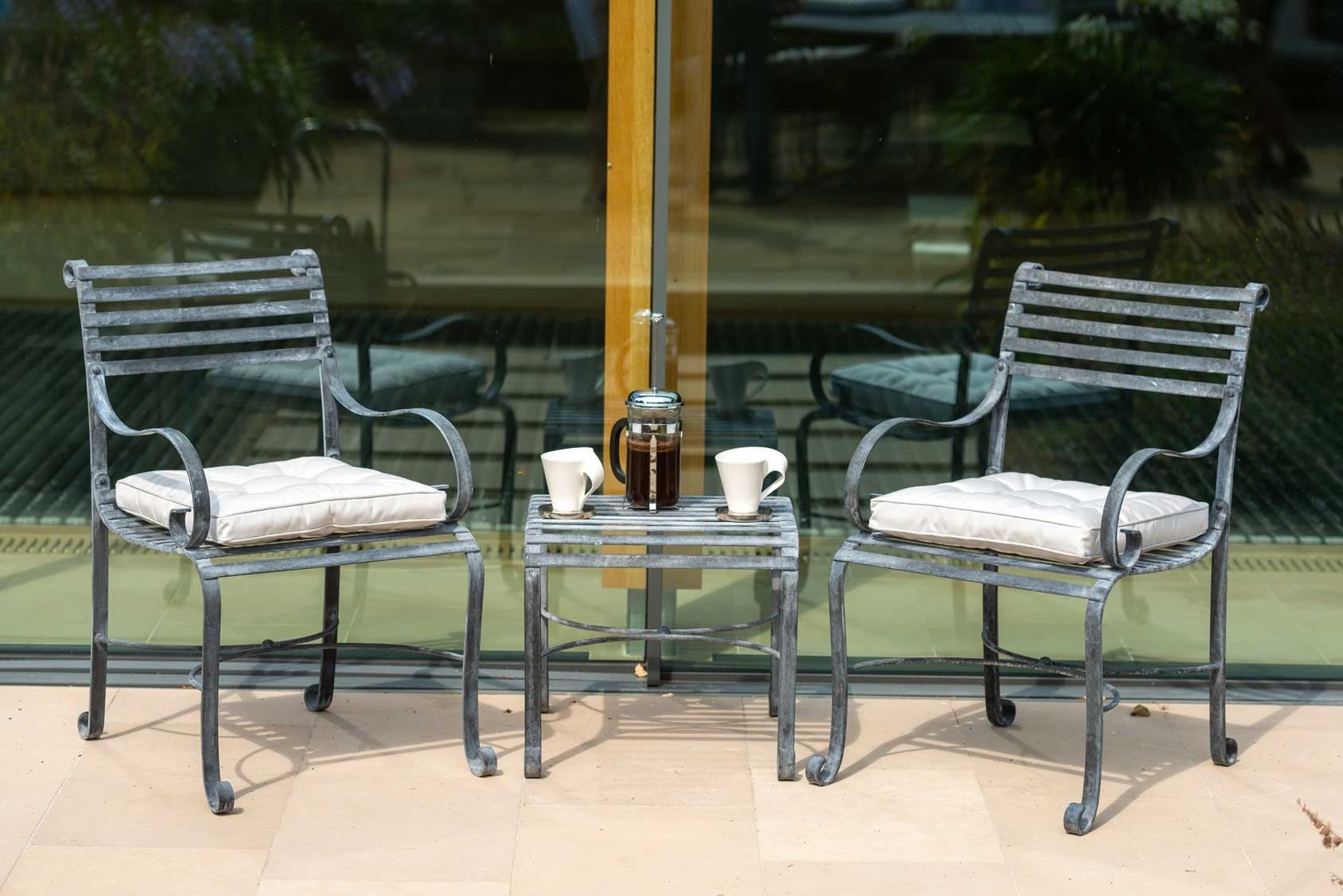 Southwold Side Table & 2 Carver Chairs