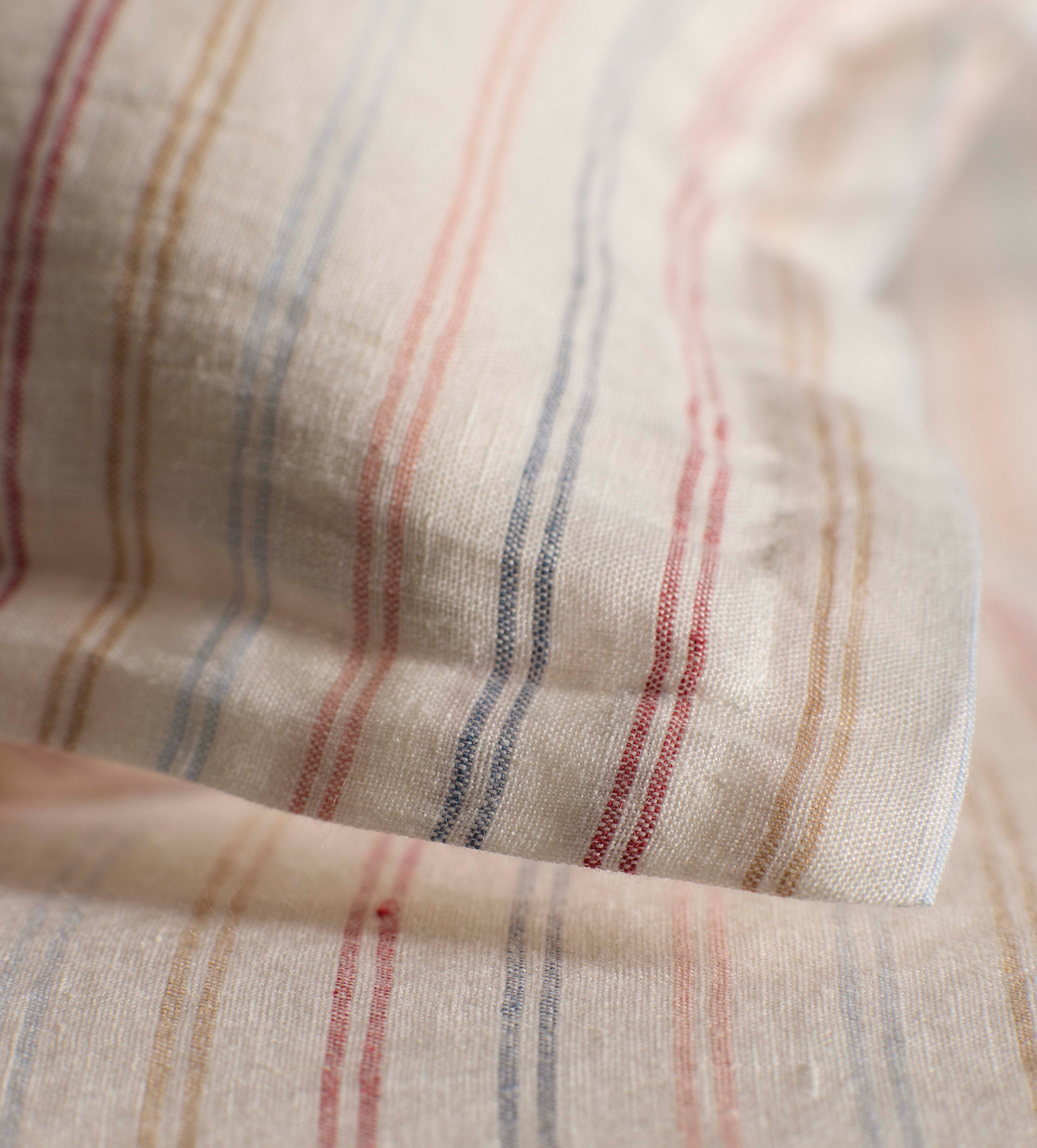 Olivia Stripe 100% Linen Pillowcase