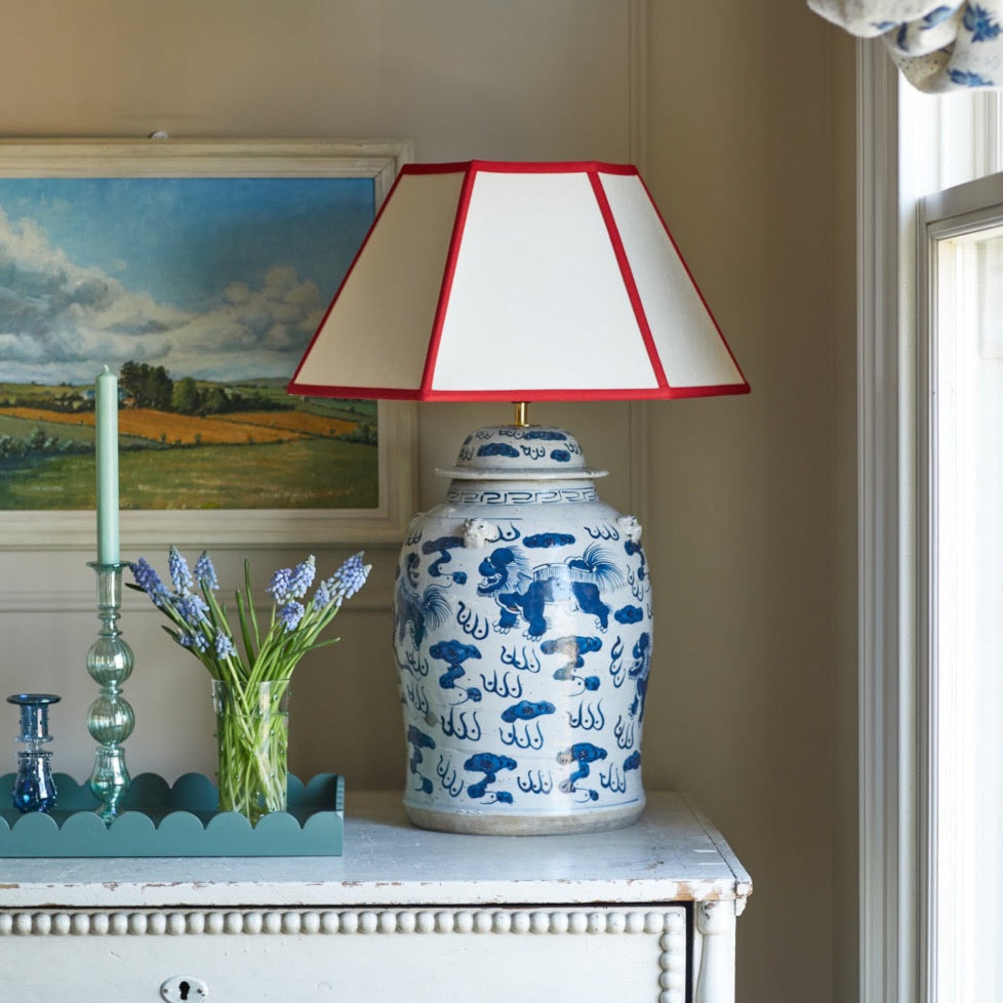 Ombo Glass Candlestick - Green