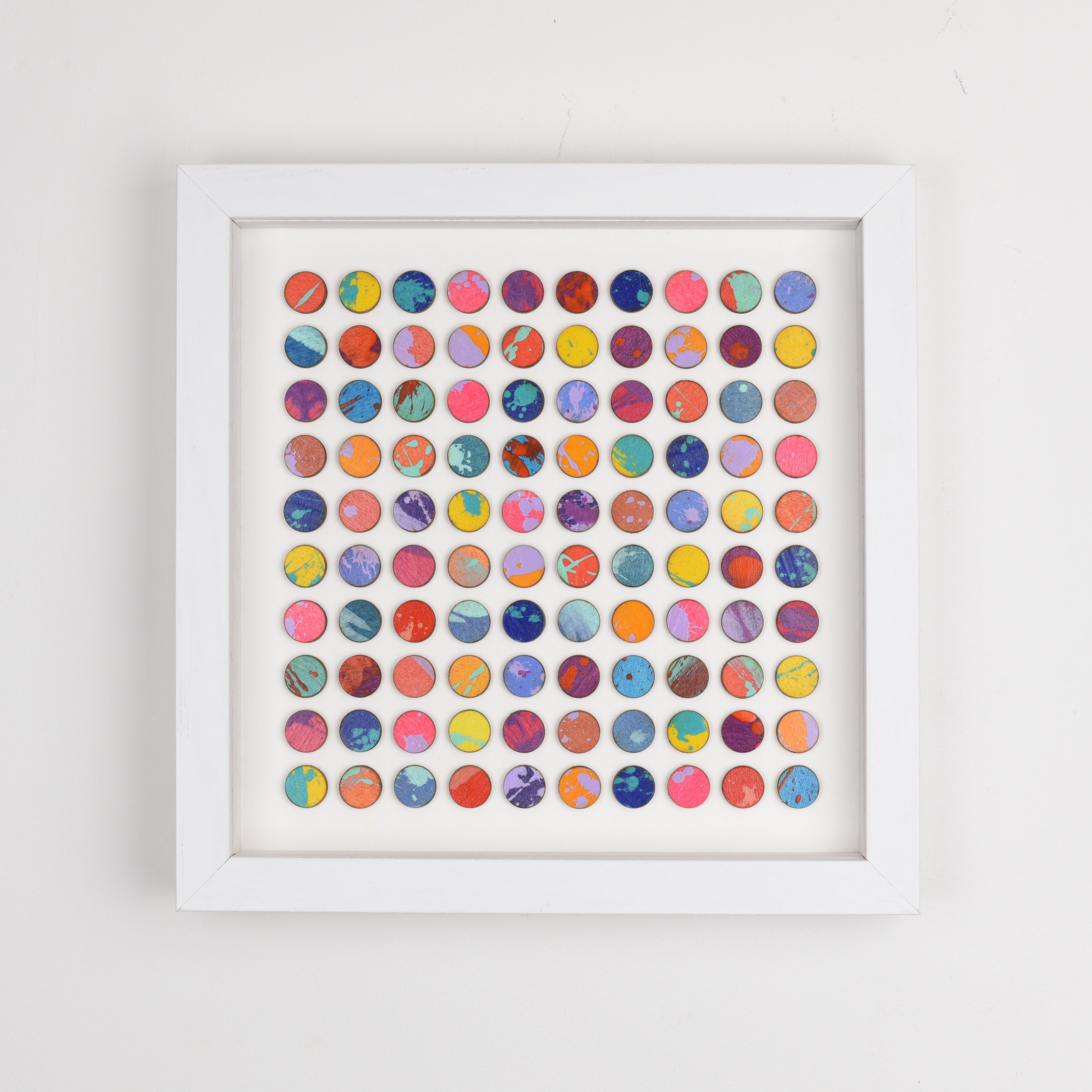 One Hundred Splash Dots Painting