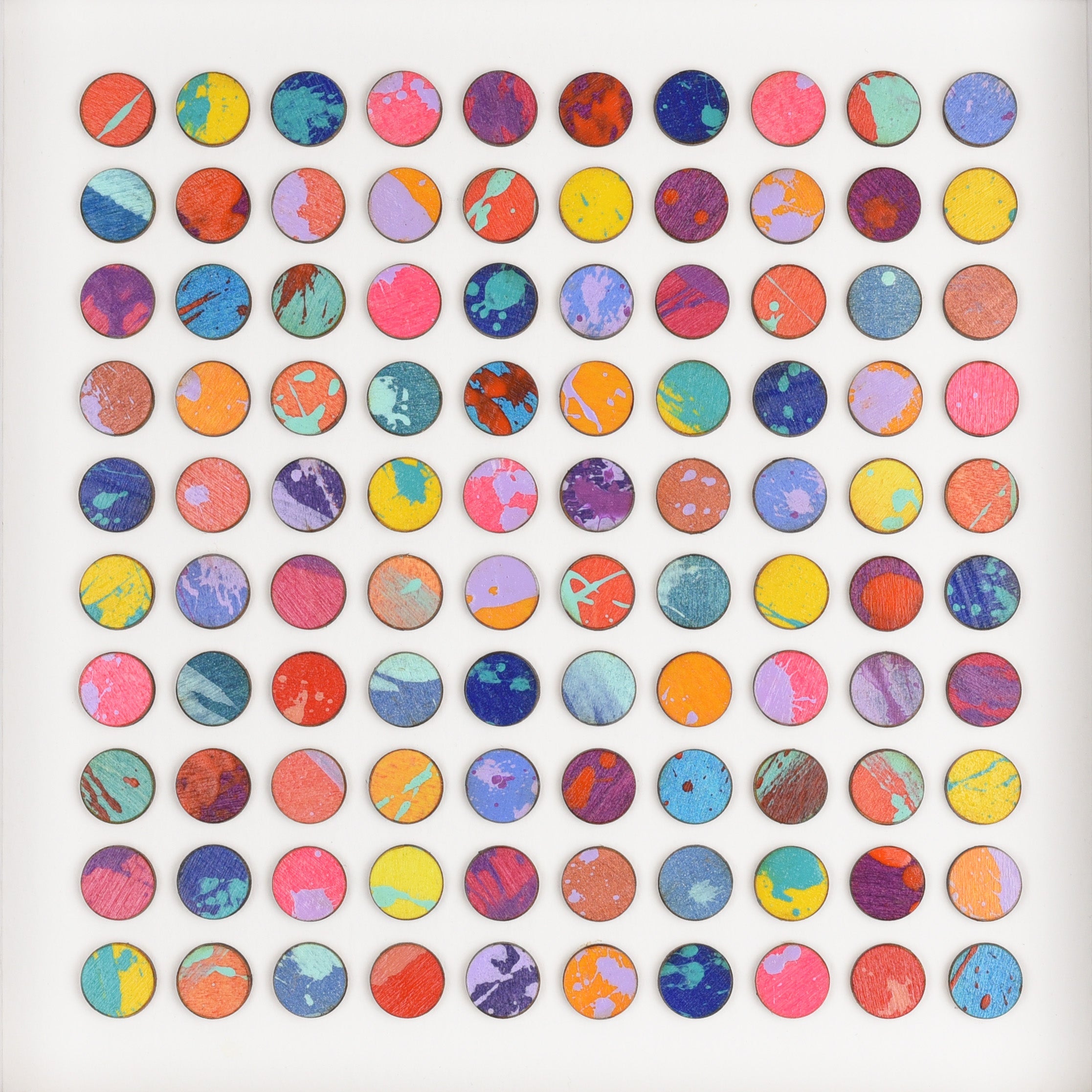 One Hundred Splash Dots Painting