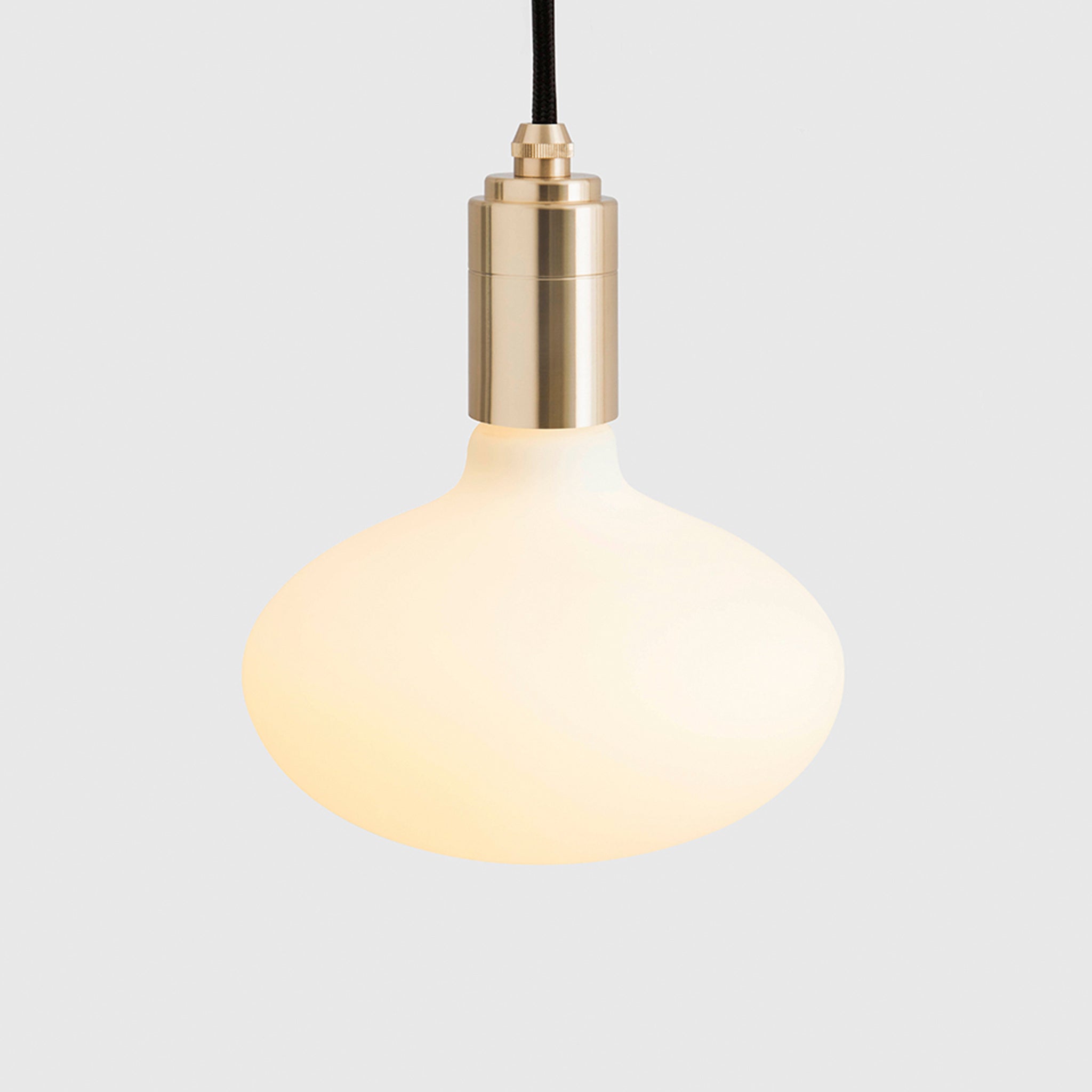 Oval Dim-to-Warm Pendant Light in Brass