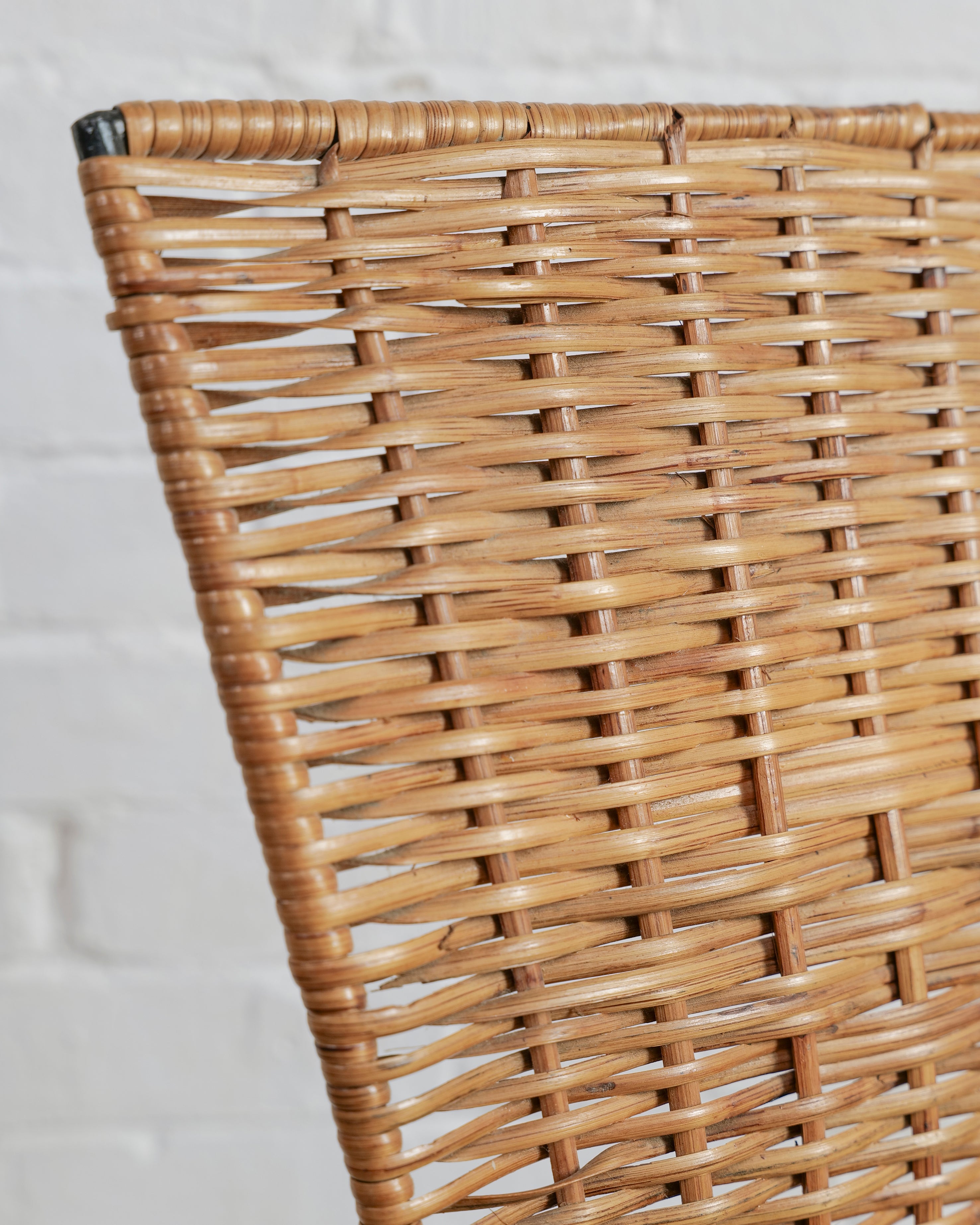 French Wicker Chairs in The style of Tom Dixon