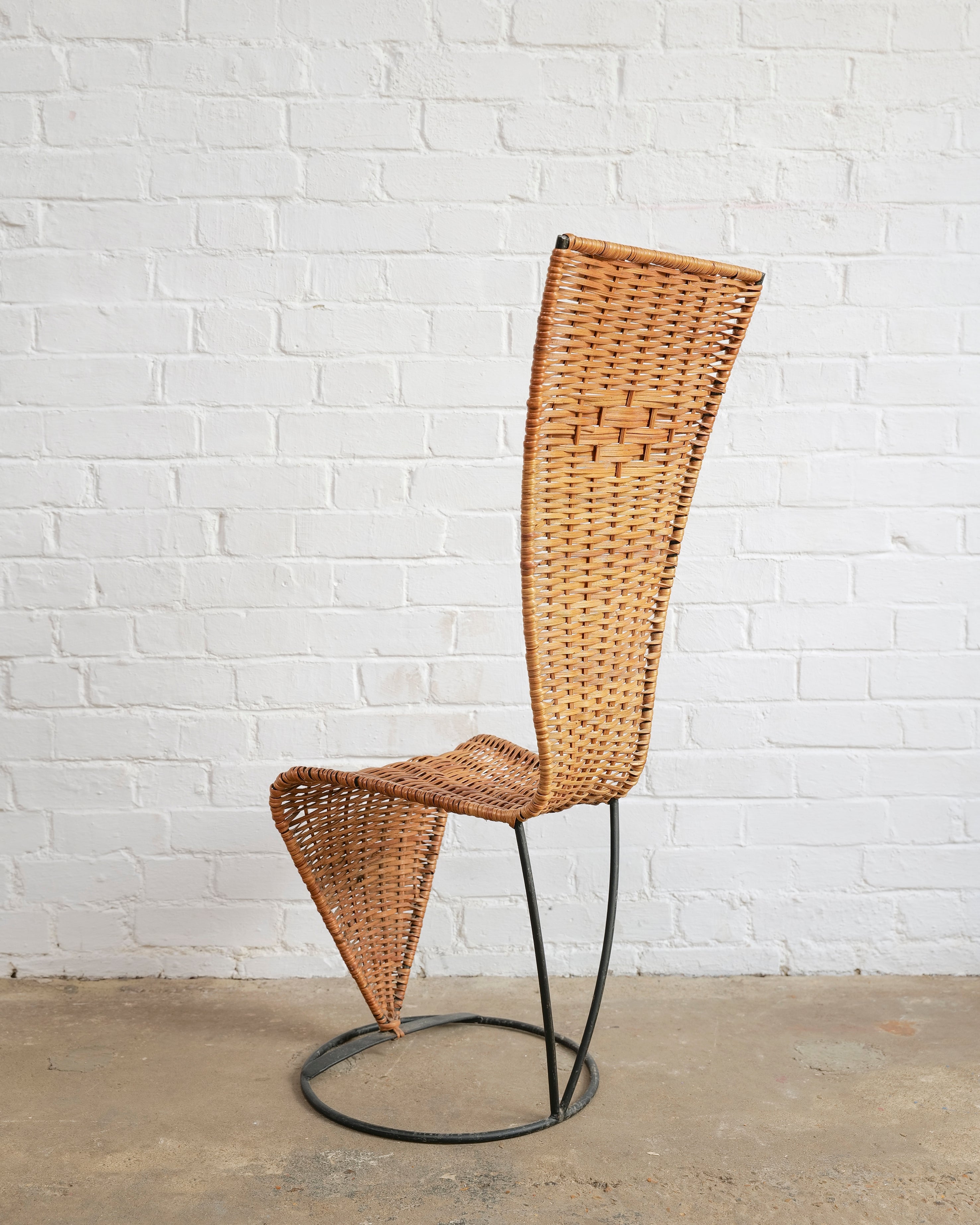 French Wicker Chairs in The style of Tom Dixon