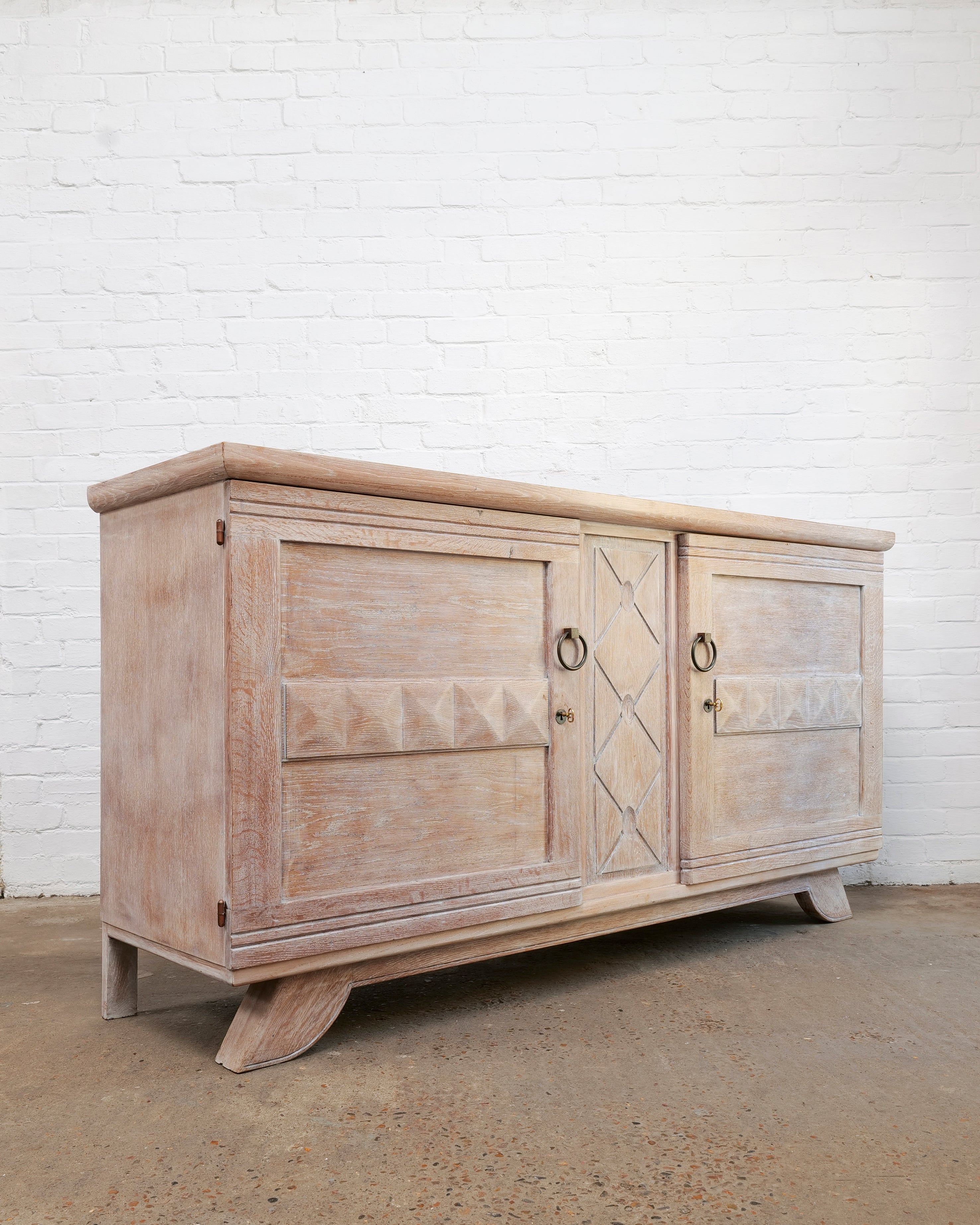 Brutalist Sideboard Attributed To Charles Dudouyt