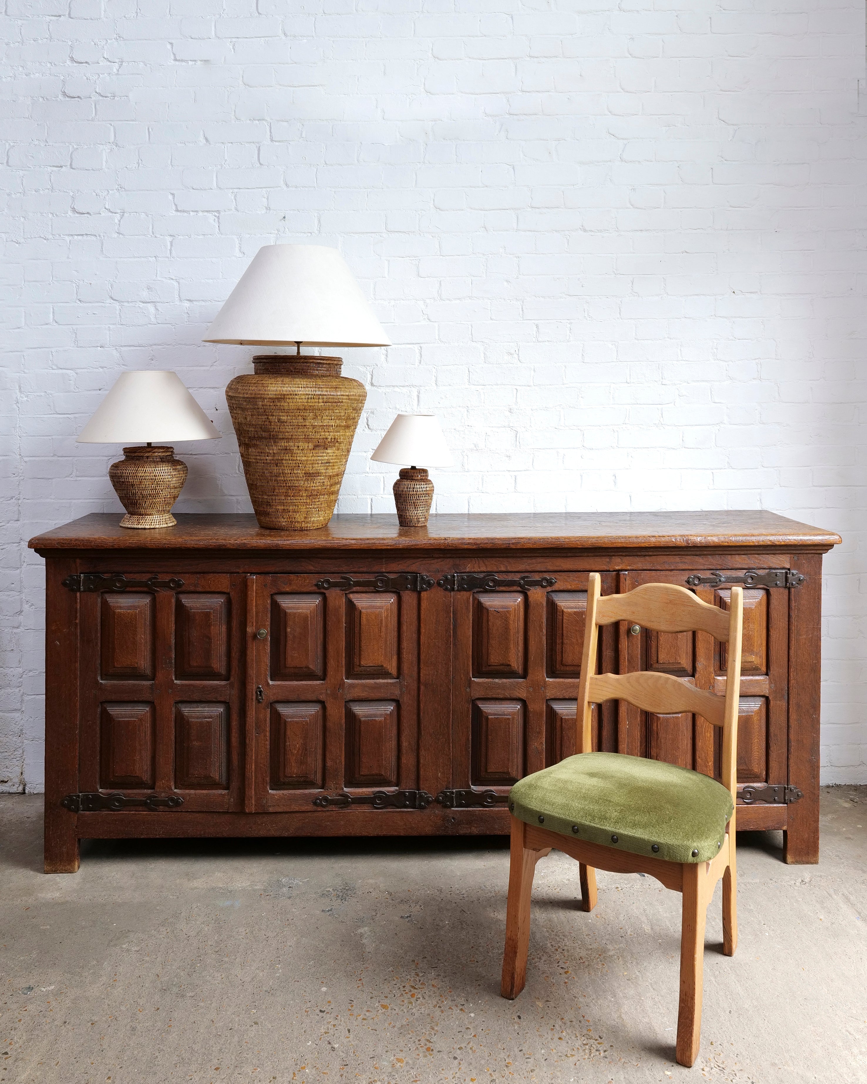 Northern Spanish Brutalist Sideboard in Oak