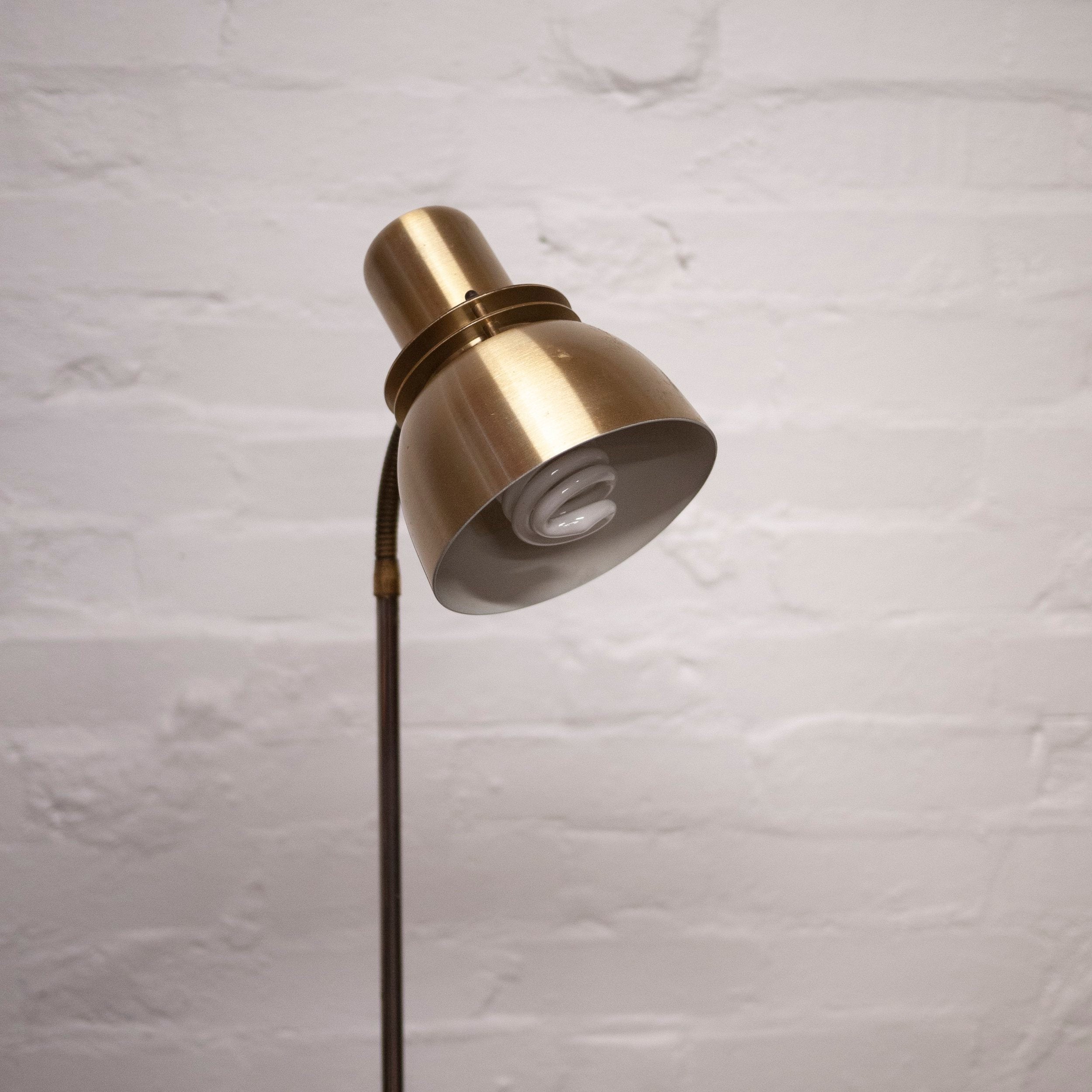 Swedish Mid-Century Gold Floor Lamp by Belid, 1970s