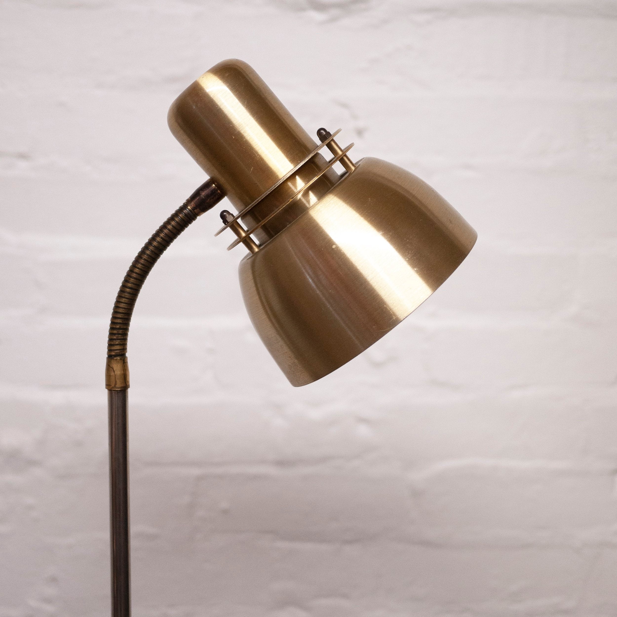 Swedish Mid-Century Gold Floor Lamp by Belid, 1970s