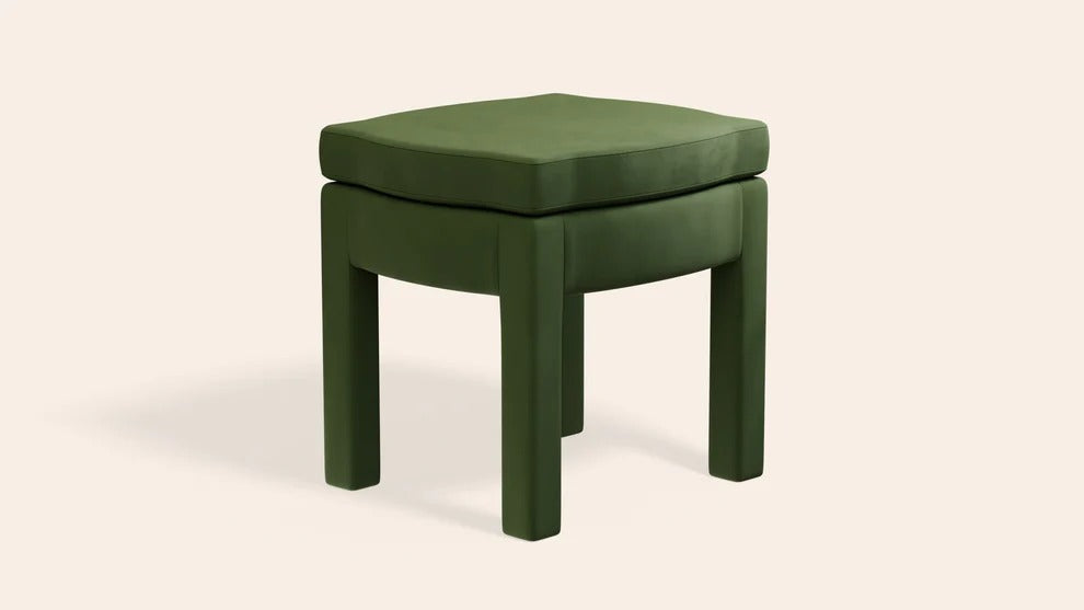 Piero Footstool, Zucchini Velvet