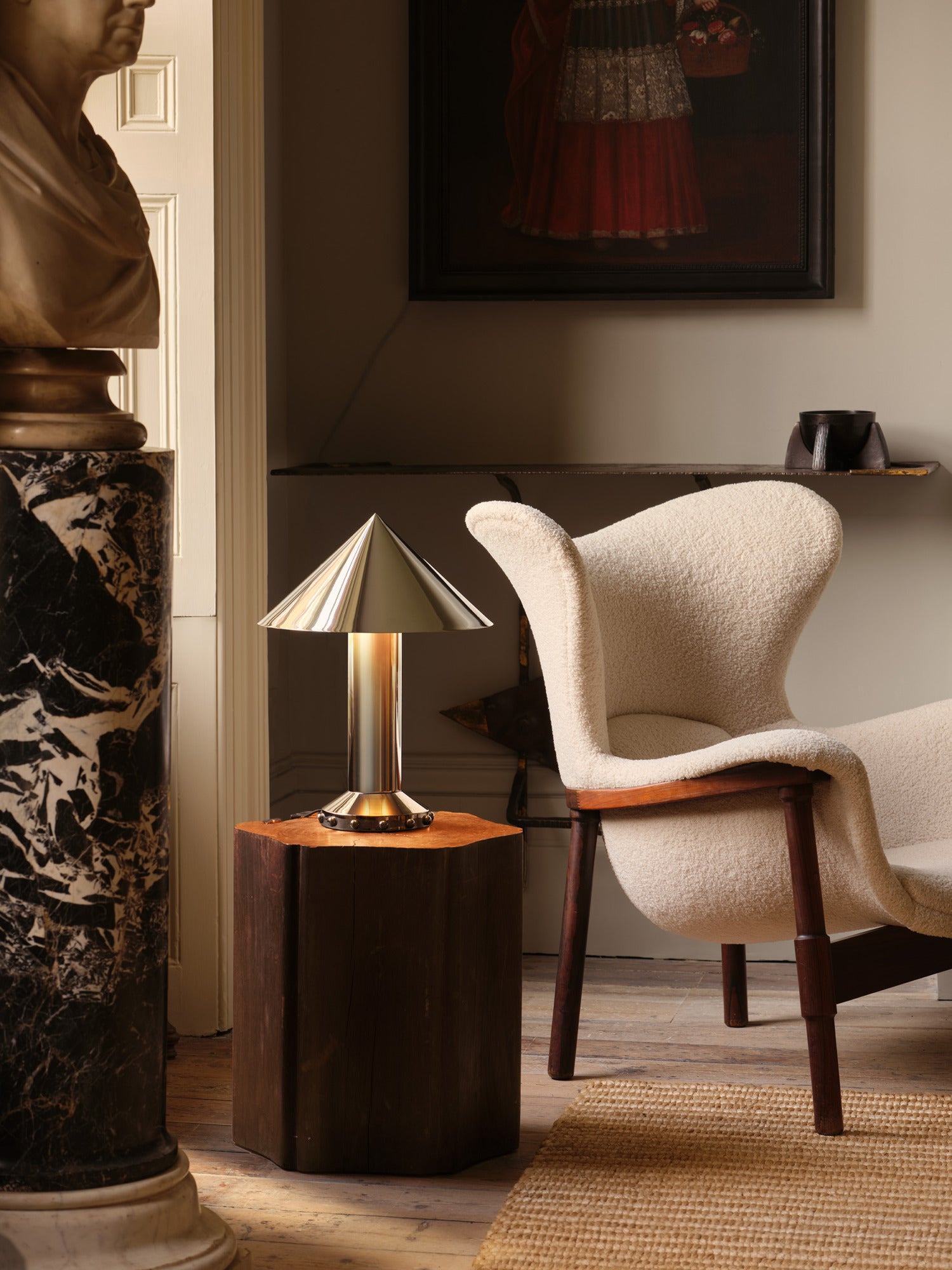 Structure Table Lamp A - Shiny Nickel