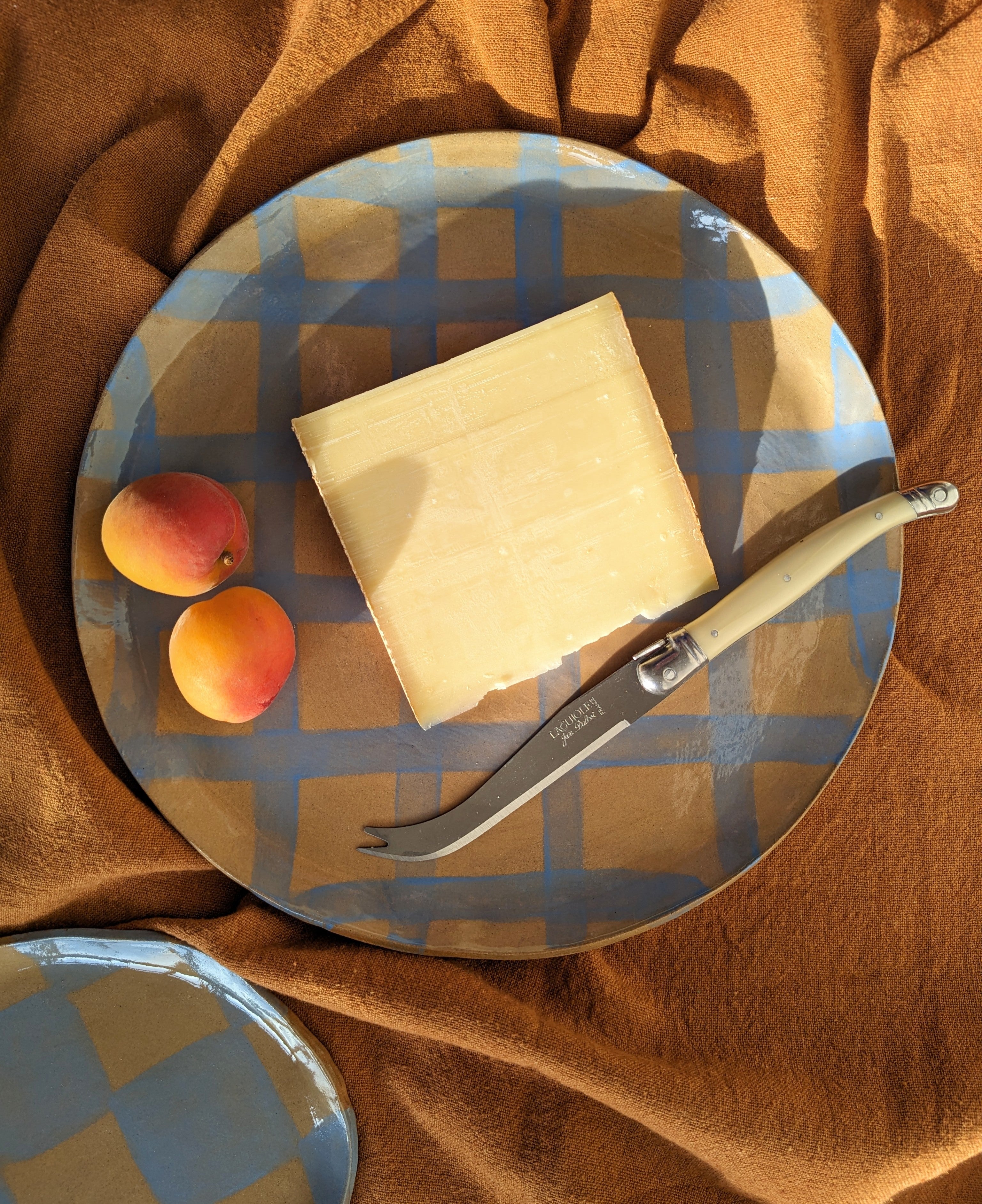 Baby Blue Gingham Serving Platter