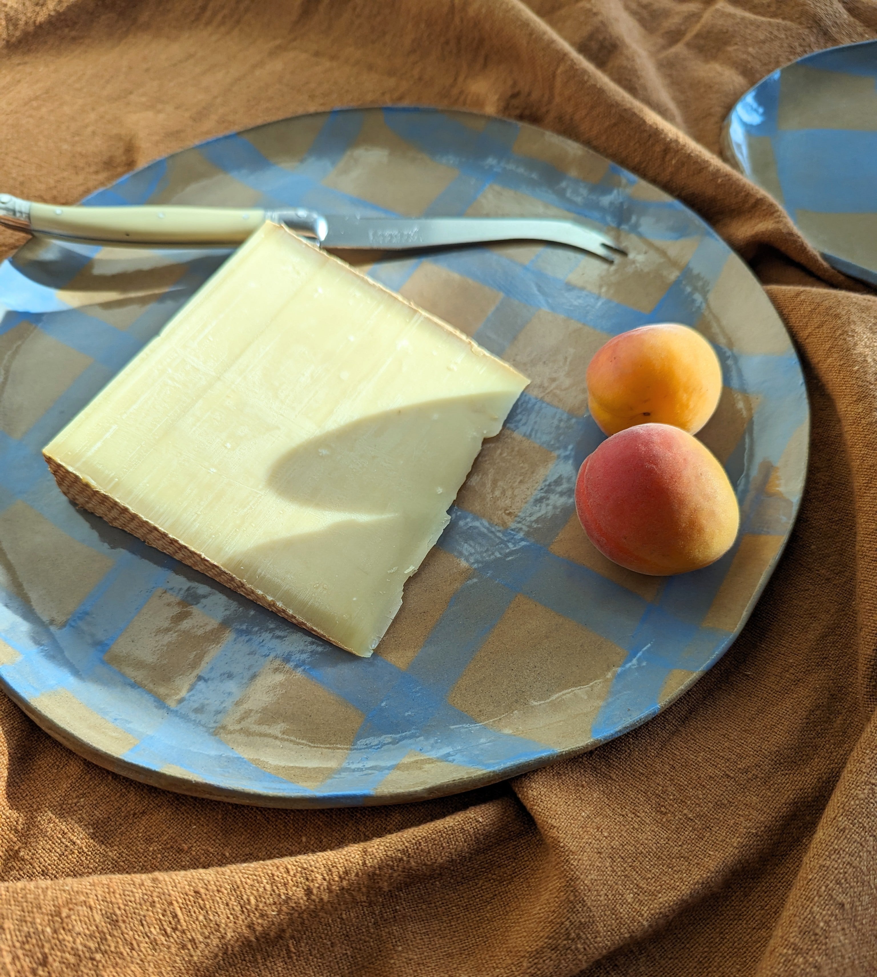 Baby Blue Gingham Serving Platter