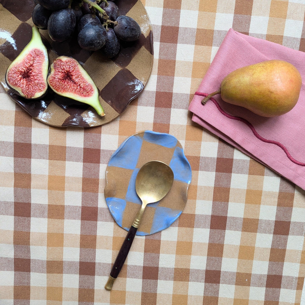 Checked Wavy Spoon Rest