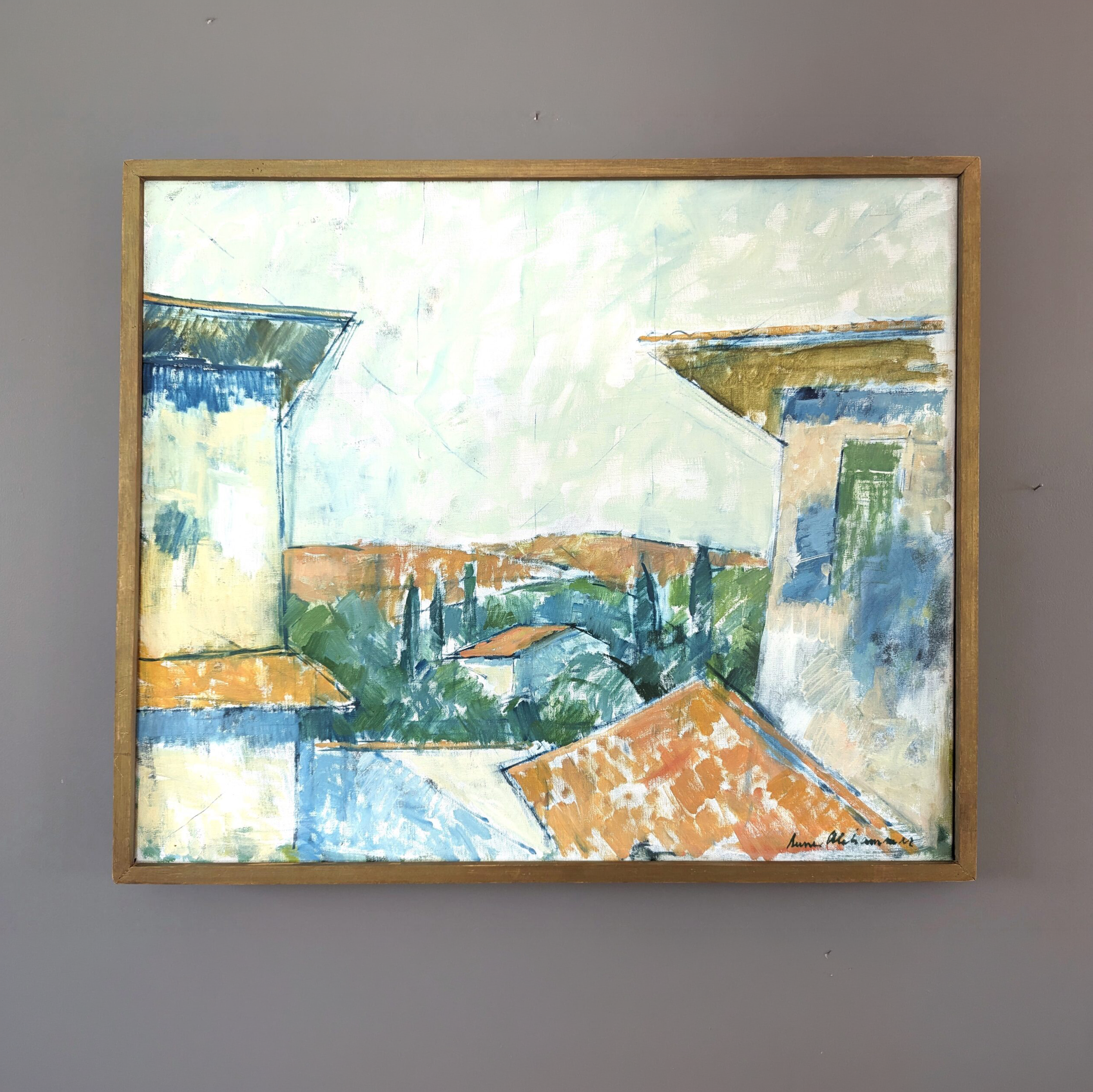 Rustic Houses Oil Painting