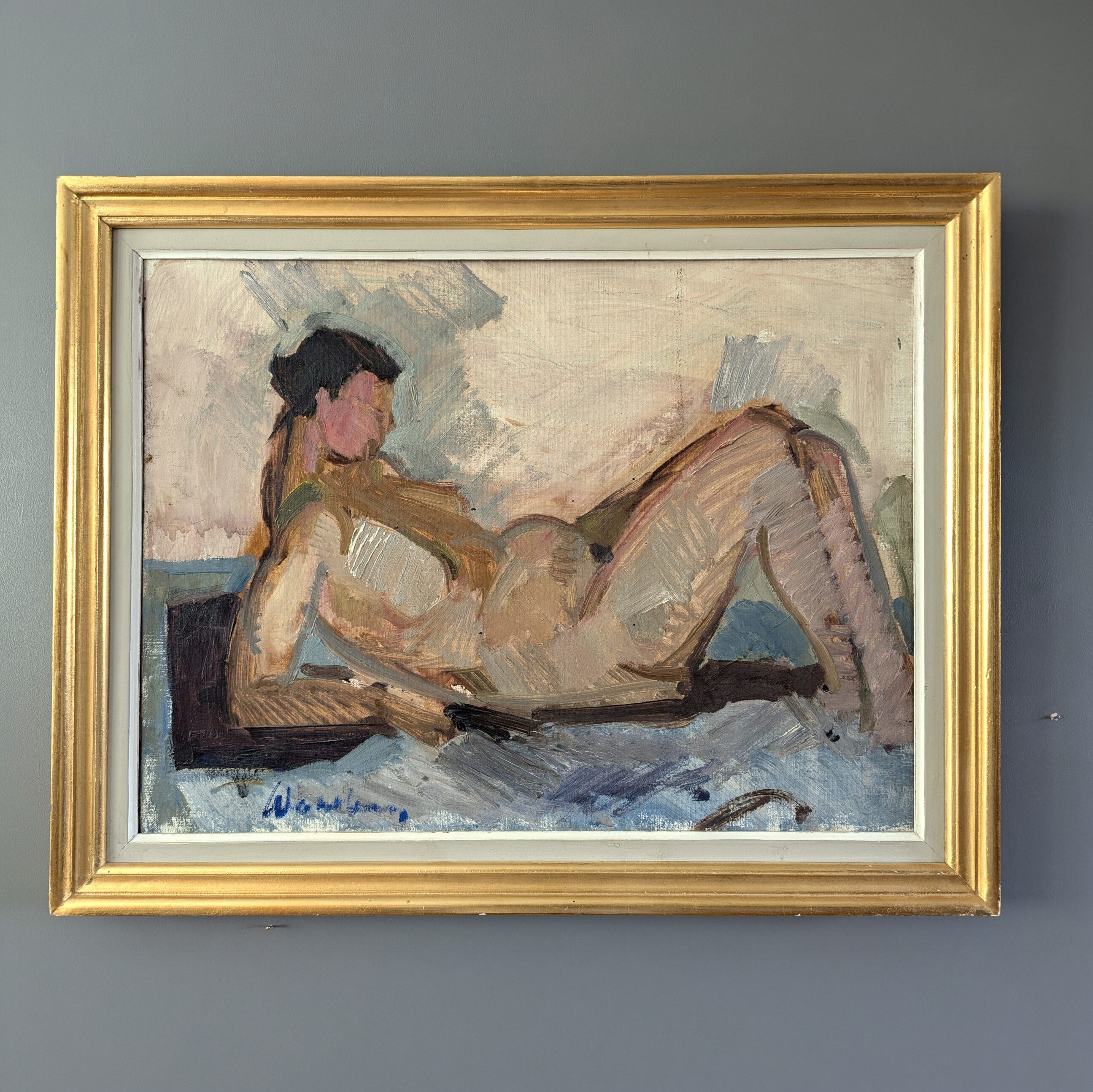 The Expectant Nude Oil Painting