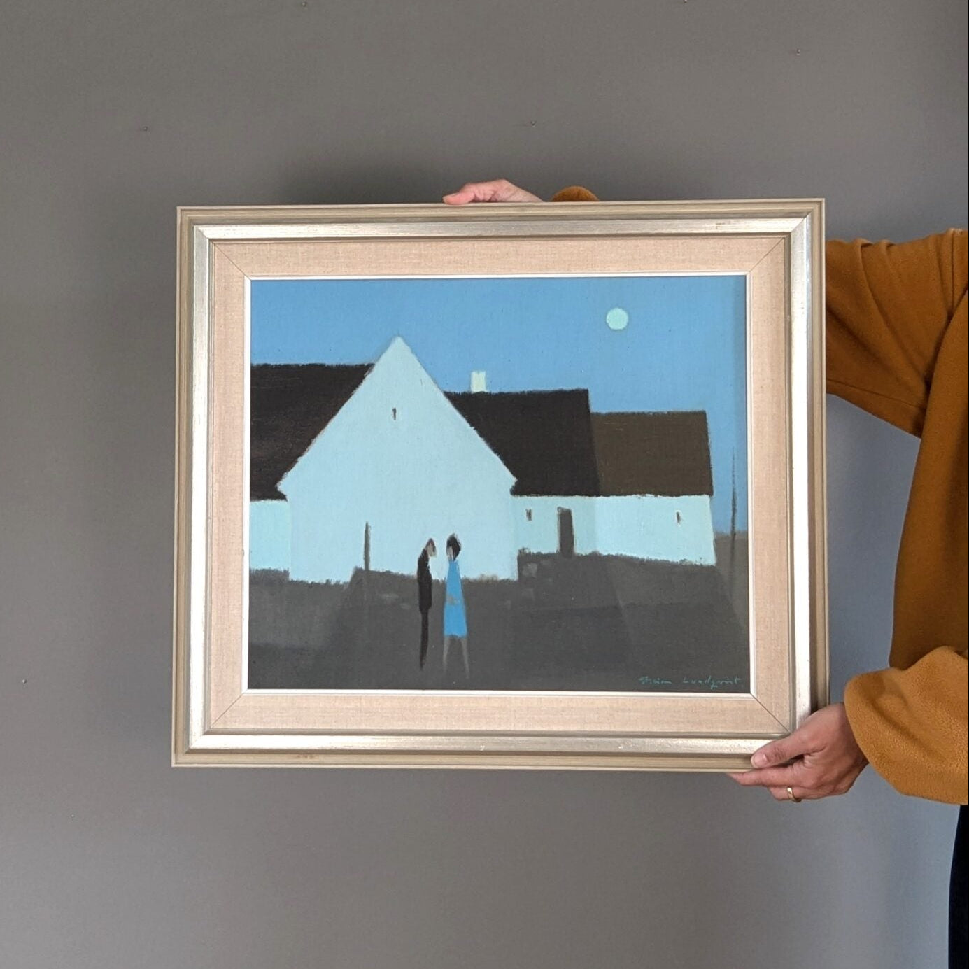 Moonlit Silhouettes Oil Painting