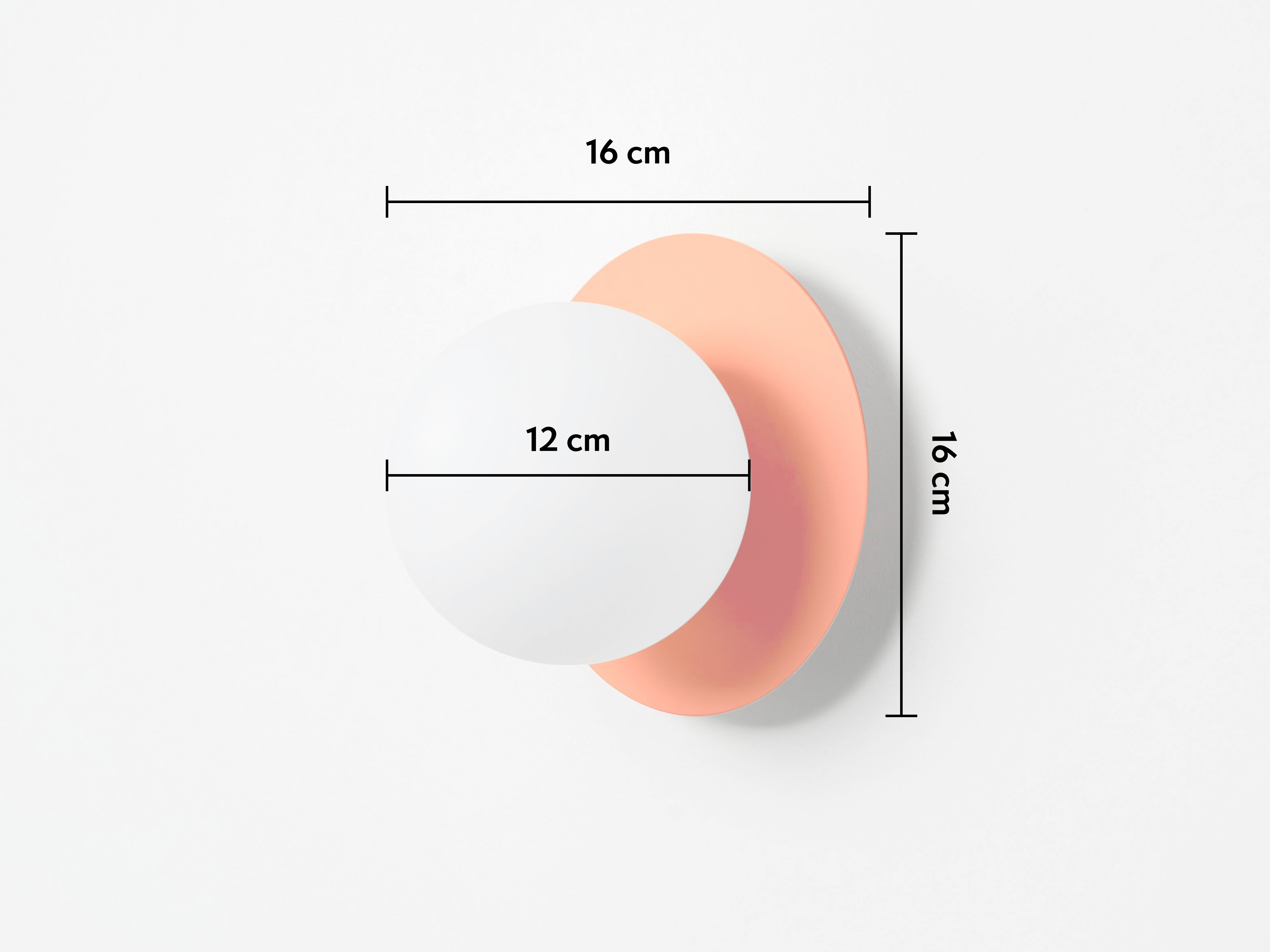 Peel orange opal disk wall light